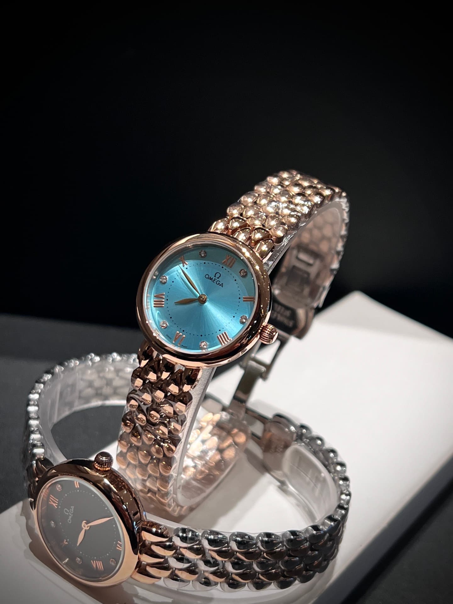 Omega White Watch