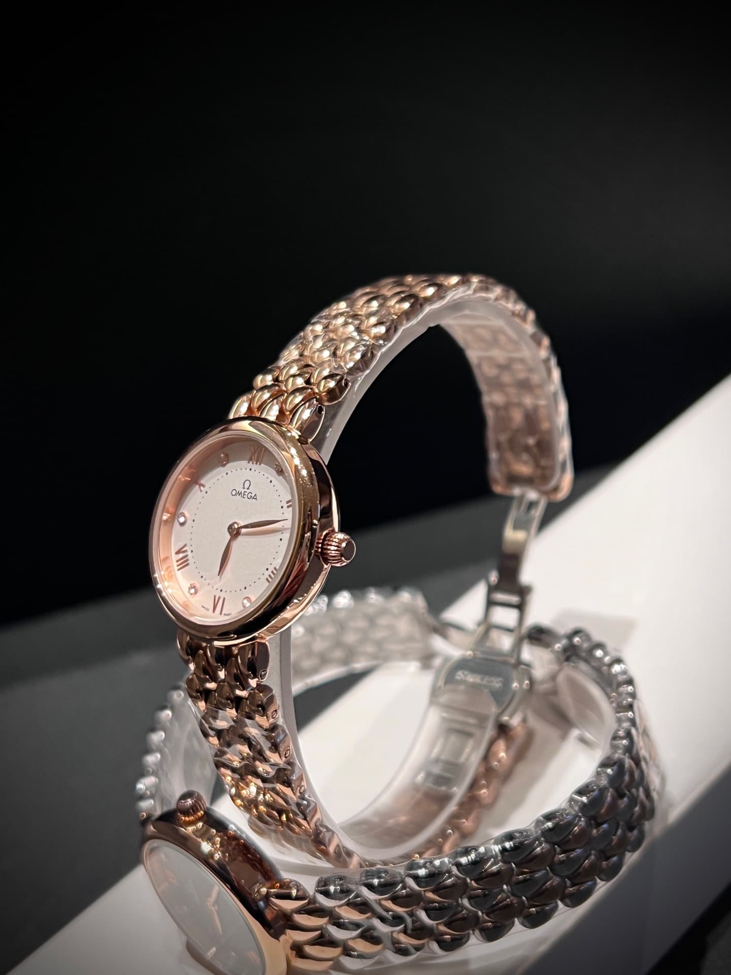Omega White Watch