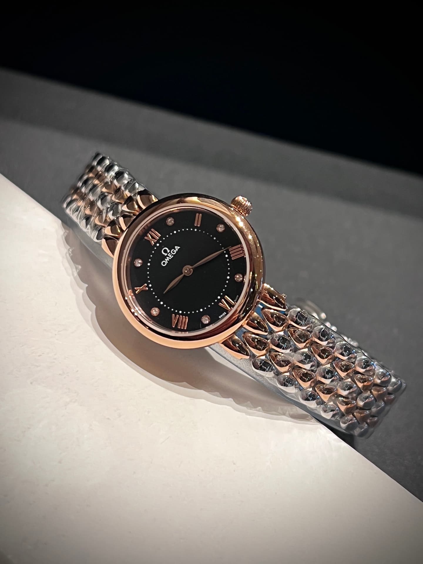 Omega White Watch