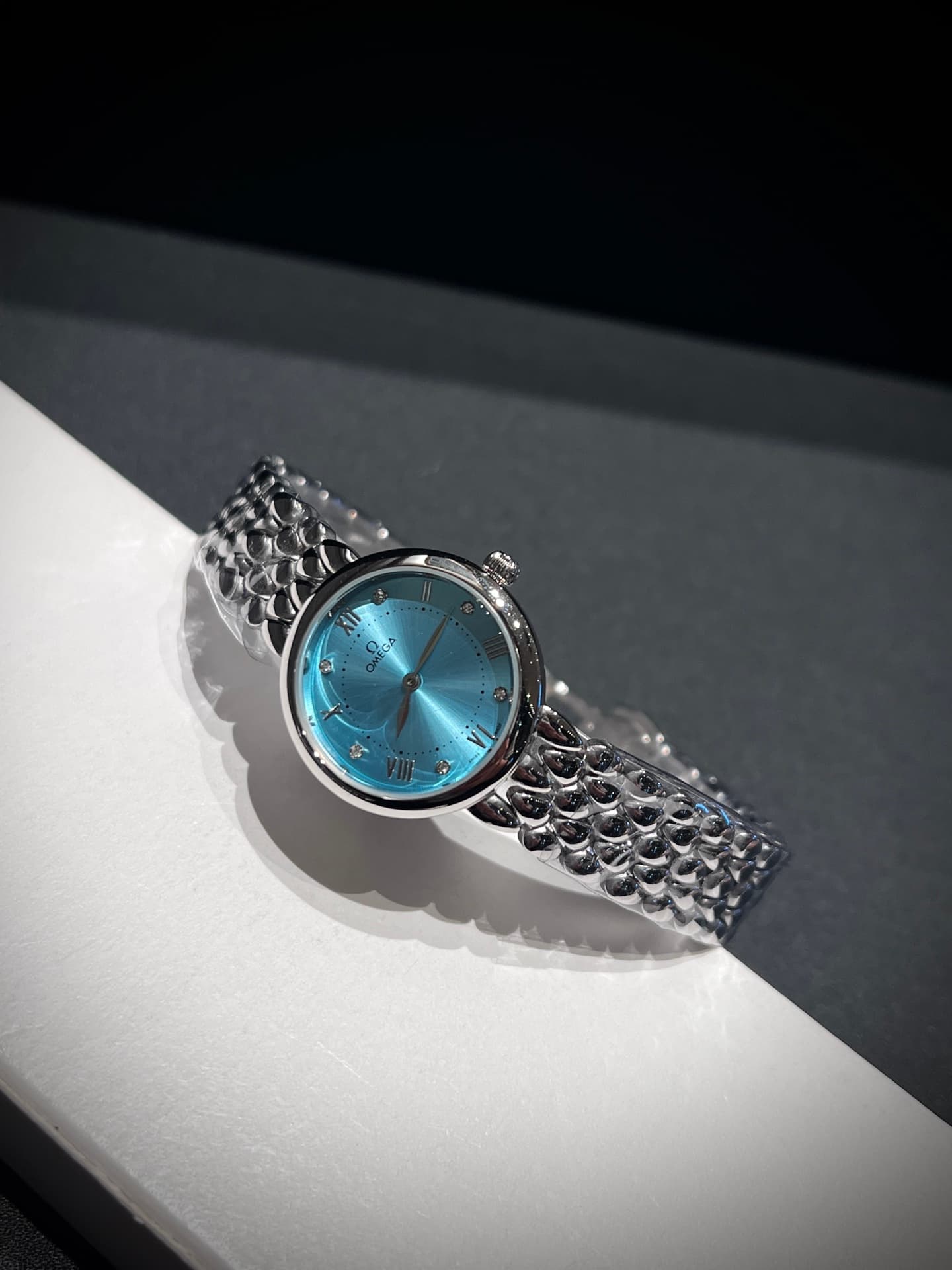Omega White Watch