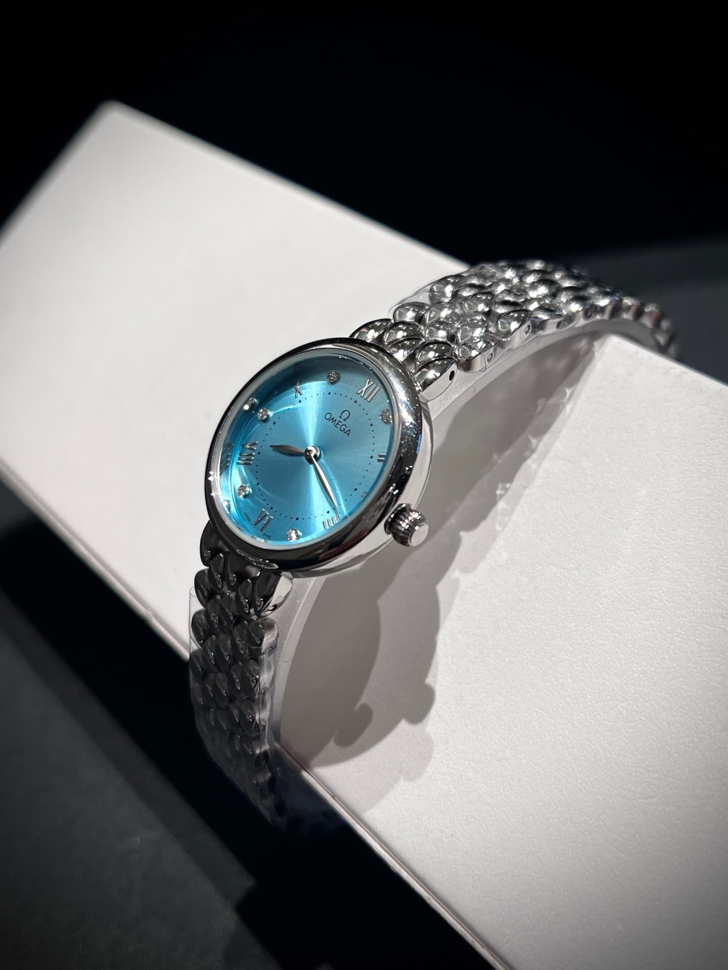 Omega White Watch