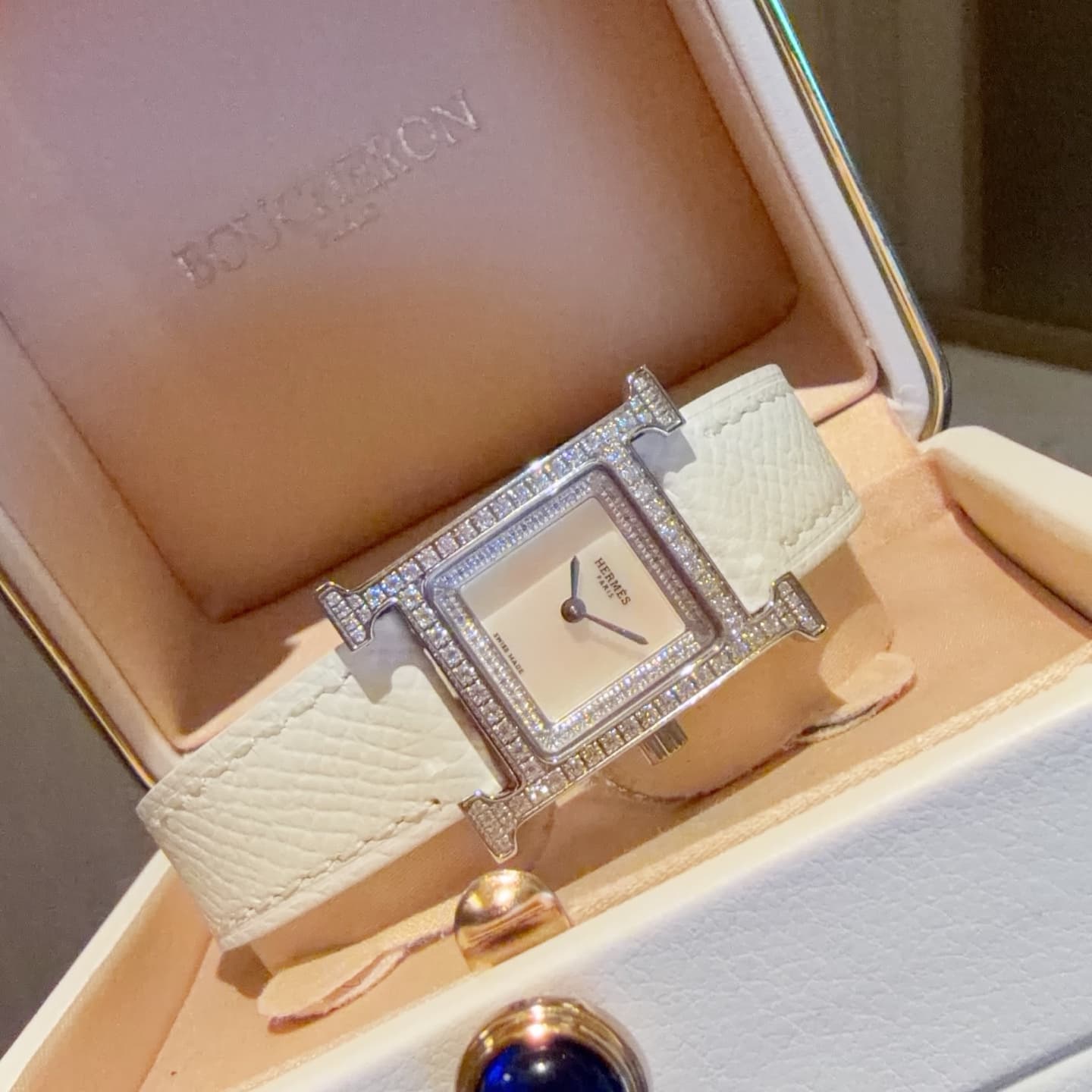 Hermes White Watch