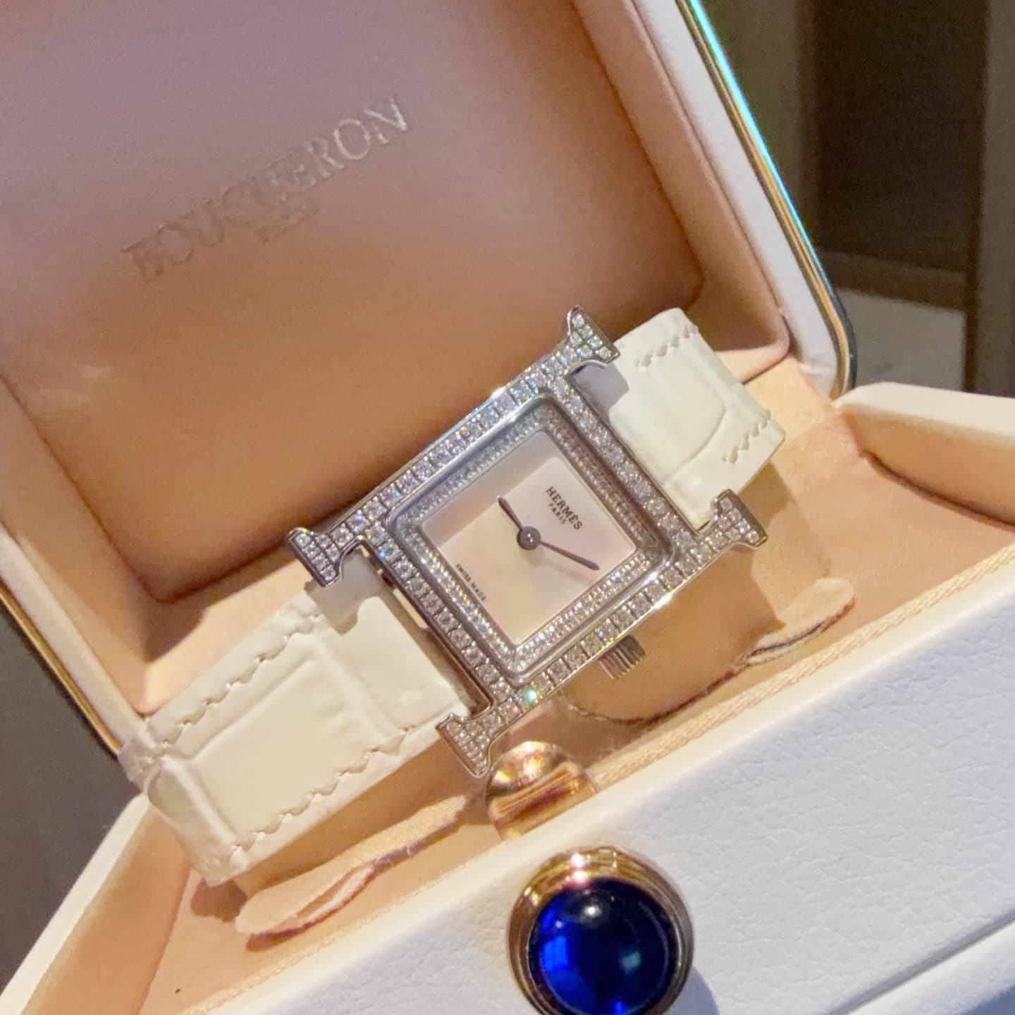 Hermes White Watch