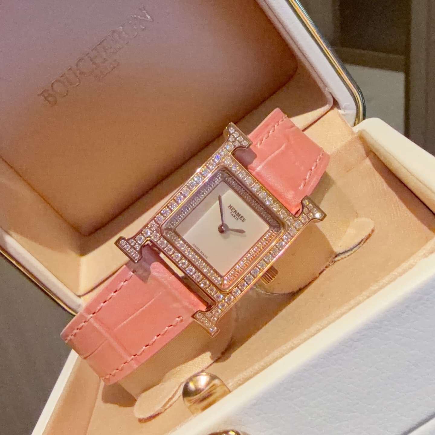 Hermes White Watch