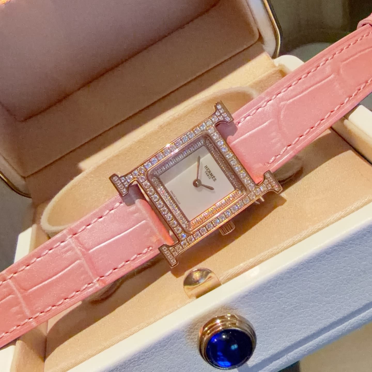 Hermes White Watch