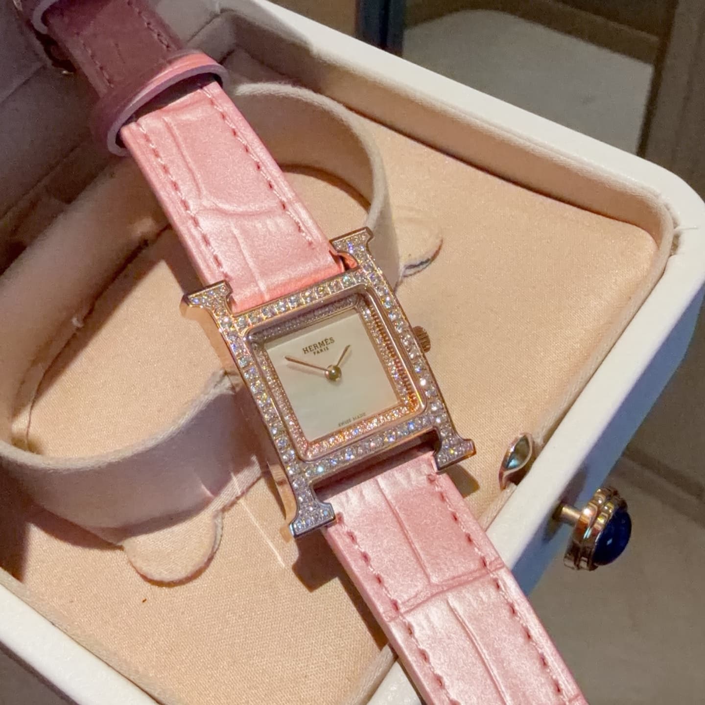 Hermes White Watch
