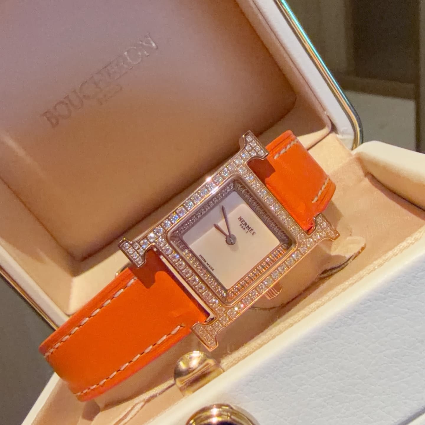 Hermes White Watch