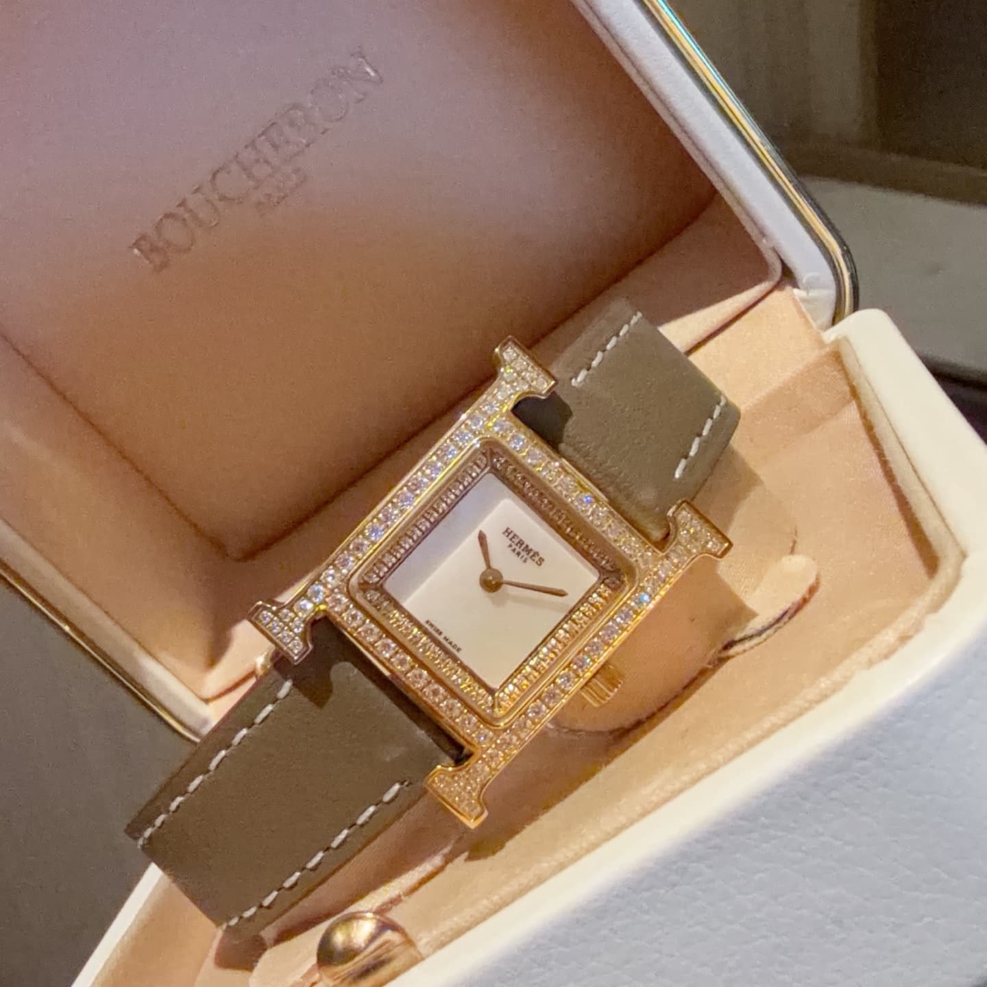 Hermes White Watch