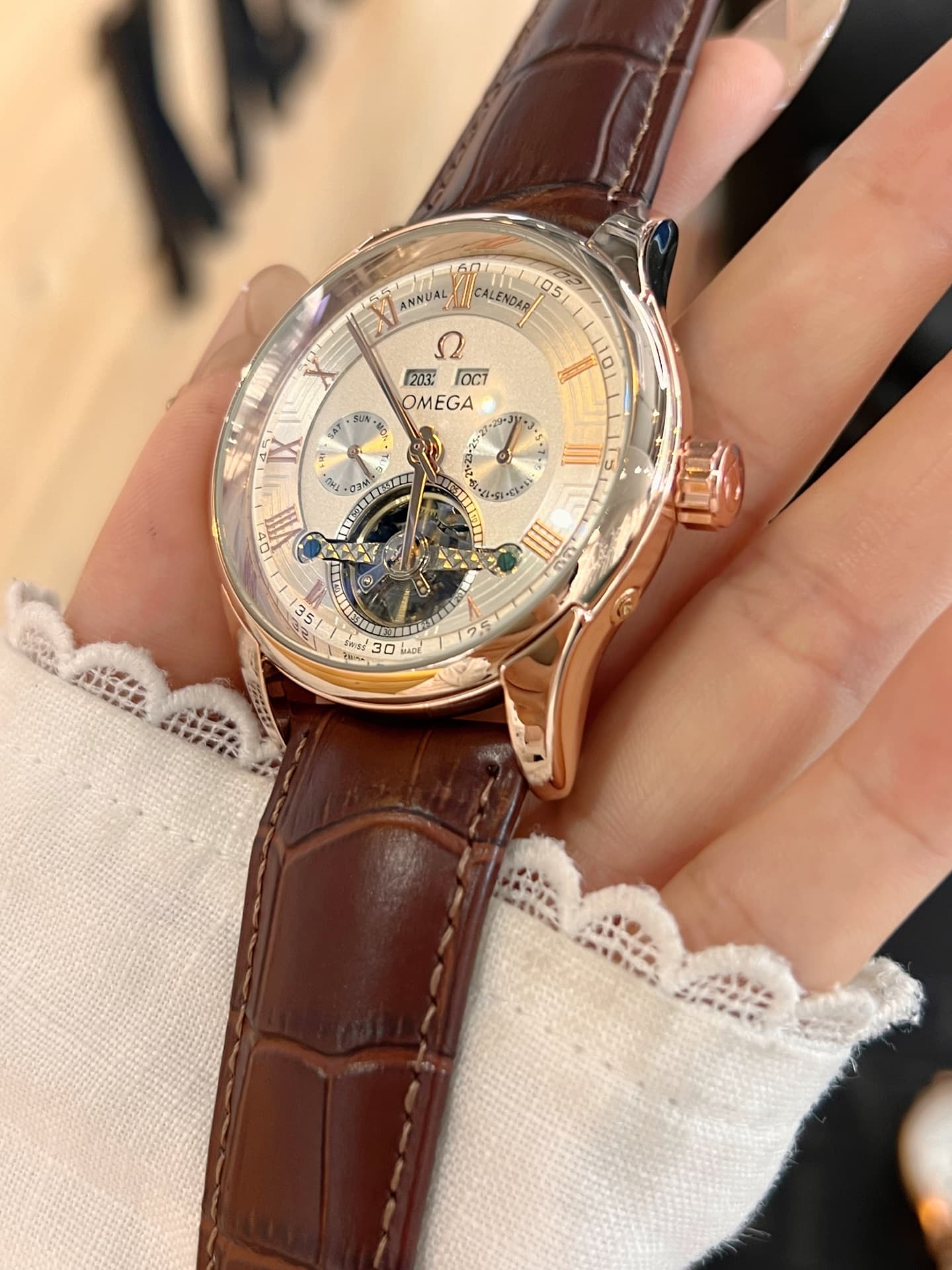 Omega Cream Watch