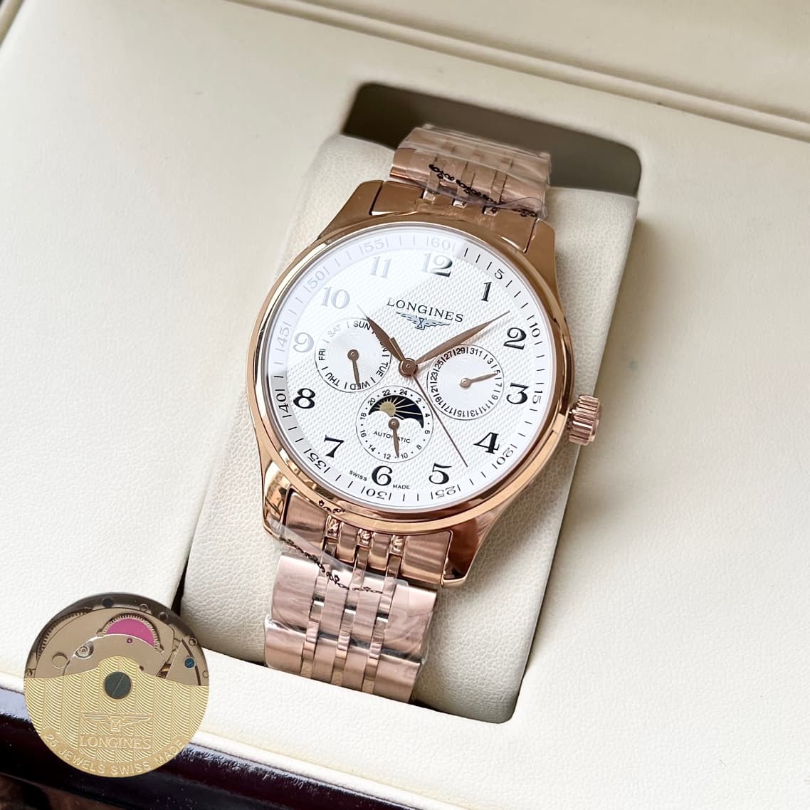 Longines White Watch