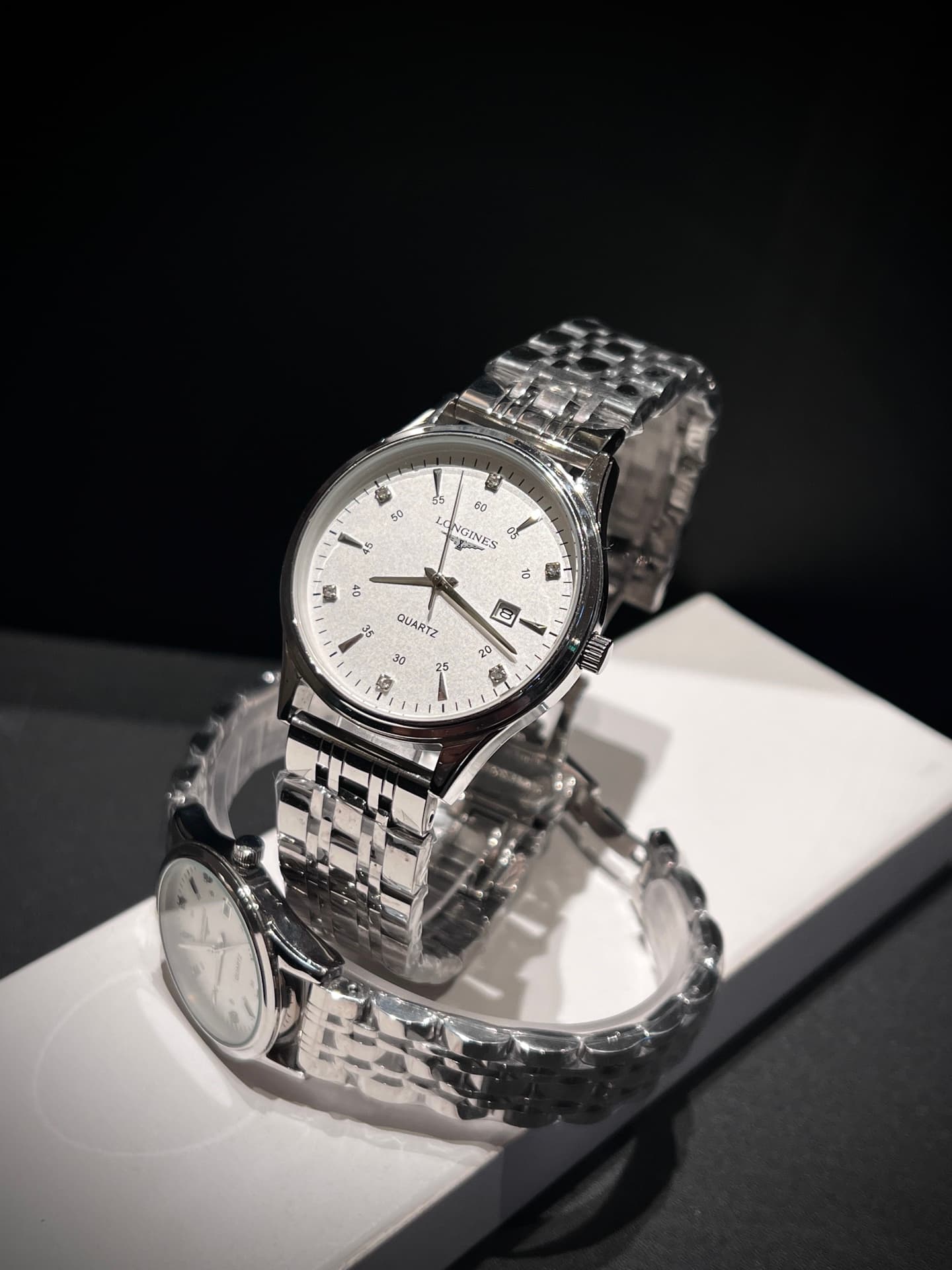 Longines White Watch