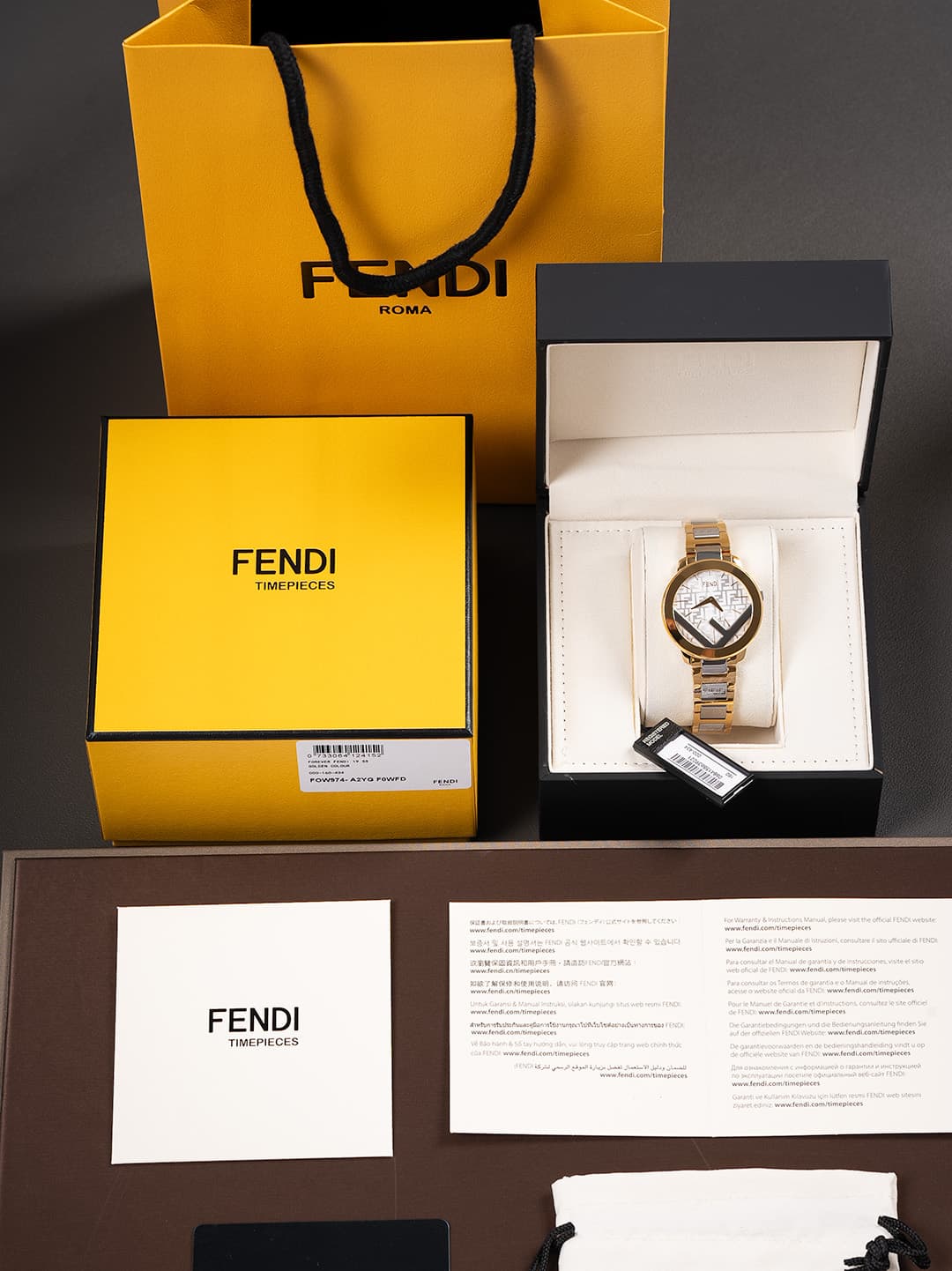 Fendi Gold Mini Watch