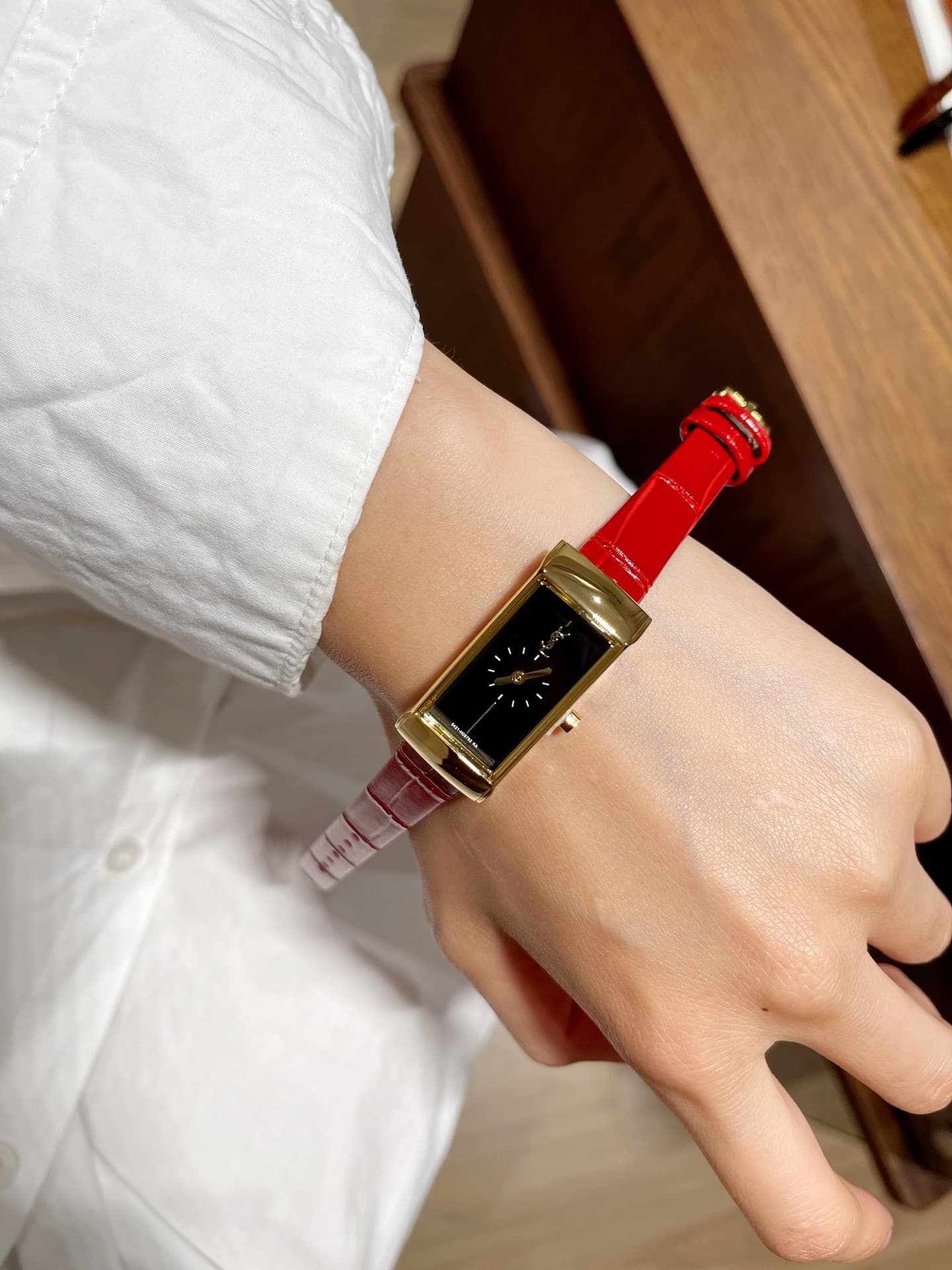 Saint Laurent Red Belt