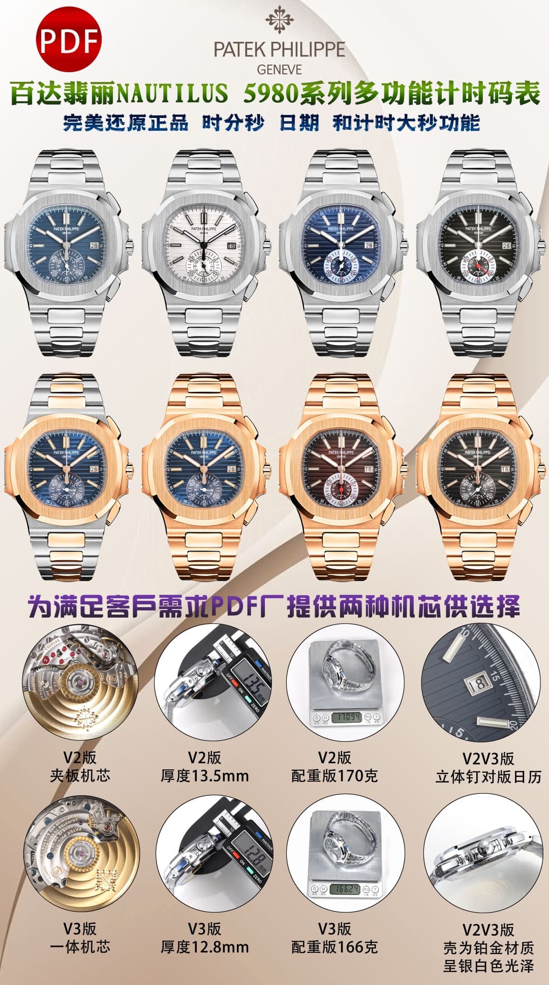Patek Philippe White Watch CH28