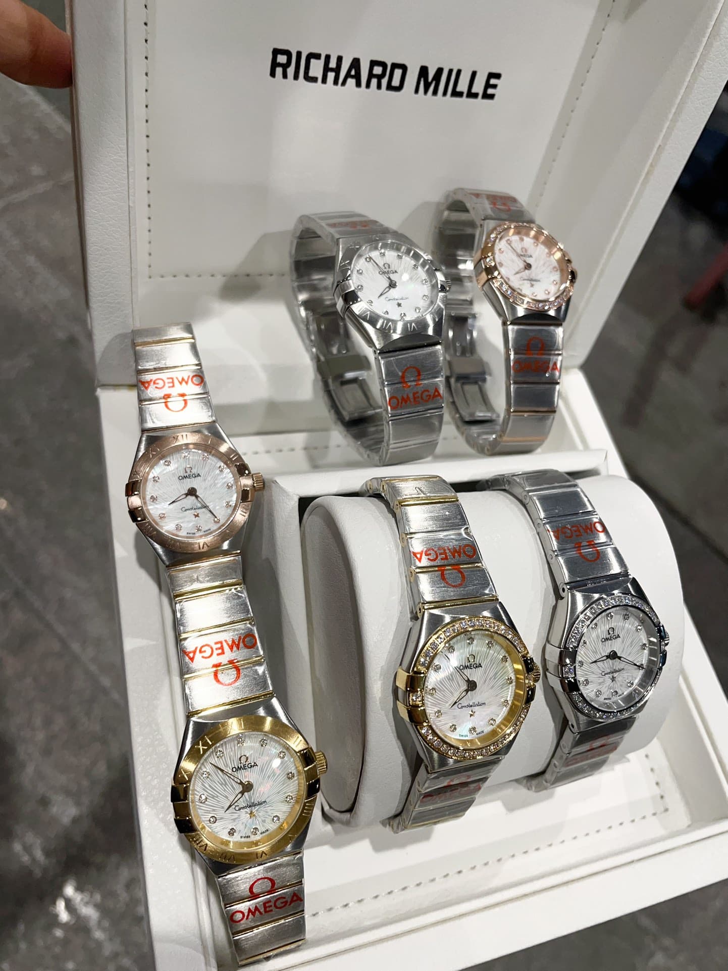 Omega White Watch