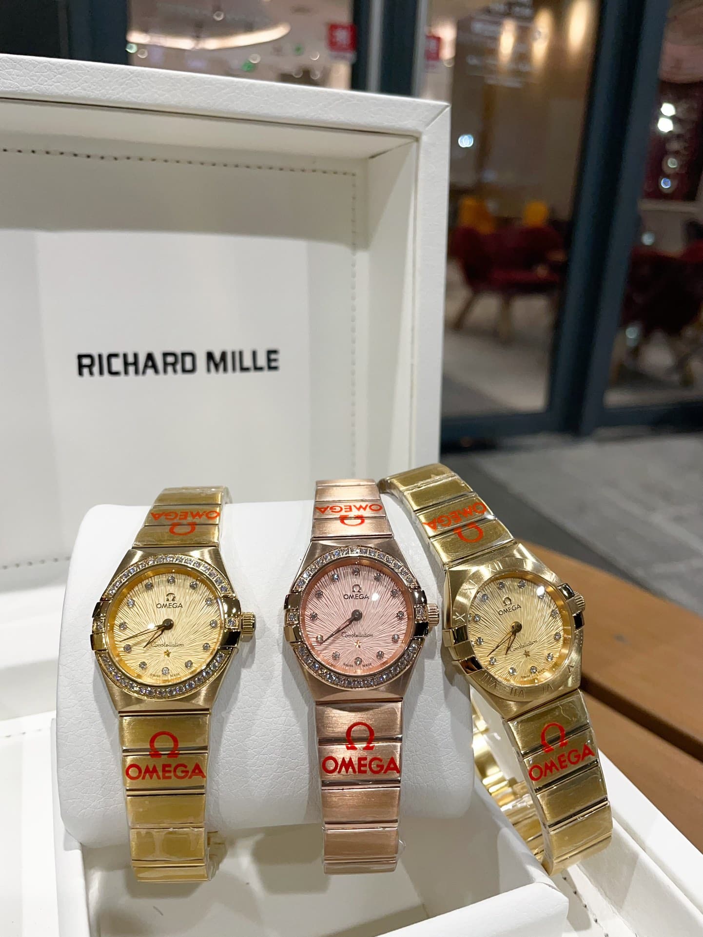 Omega White Watch