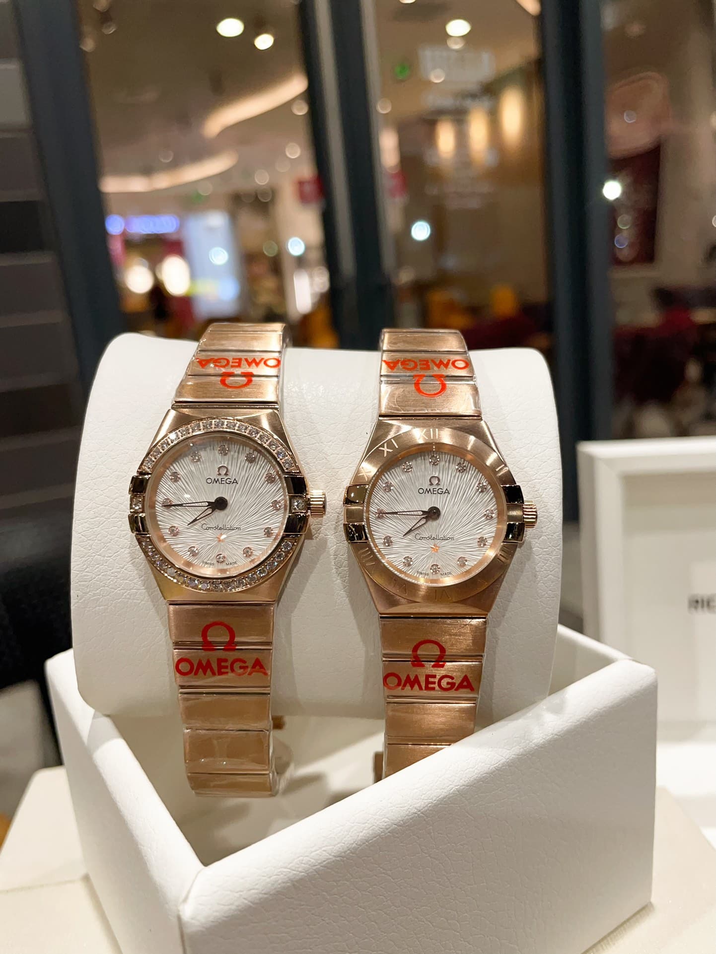 Omega White Watch