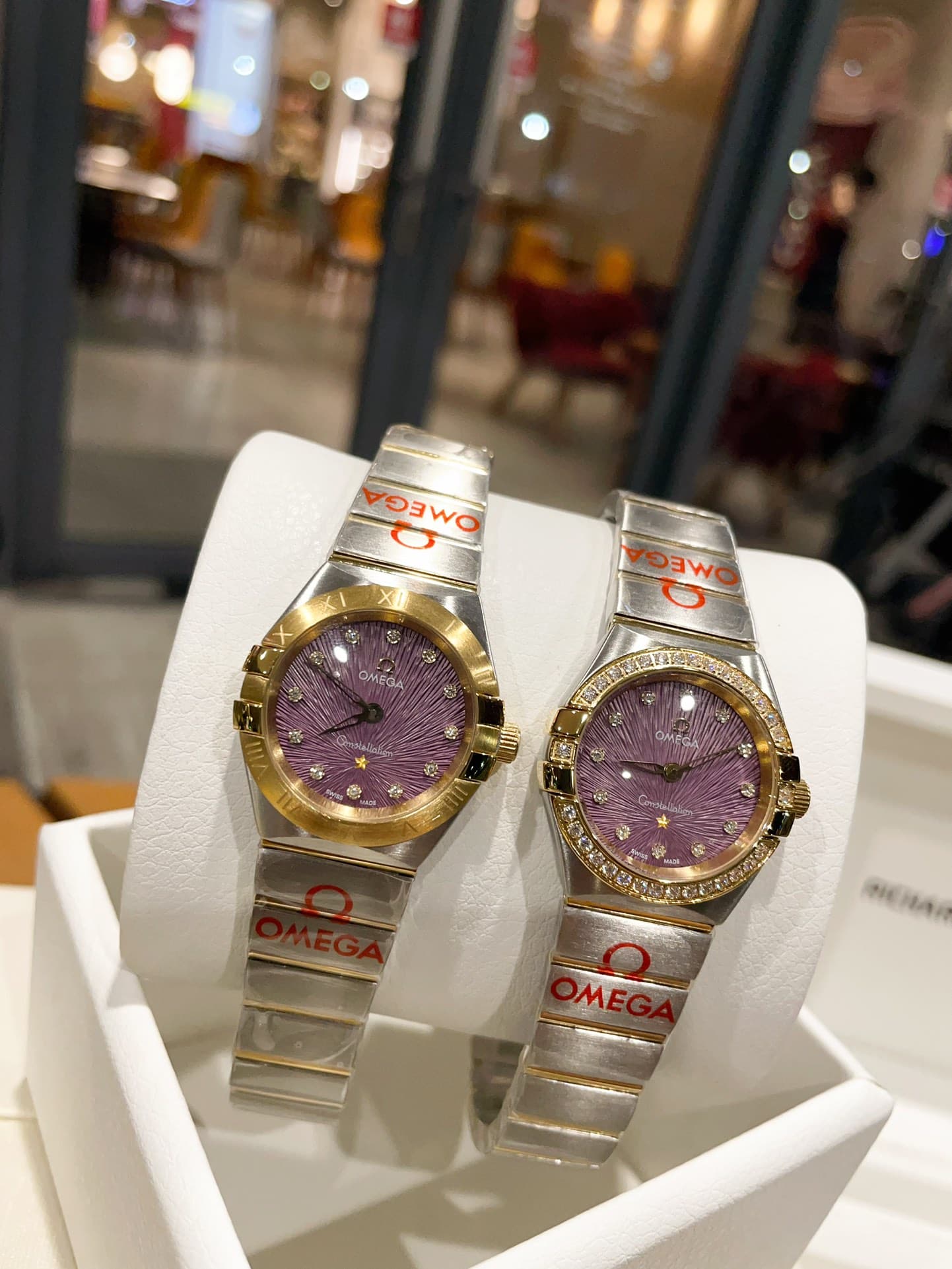 Omega White Watch