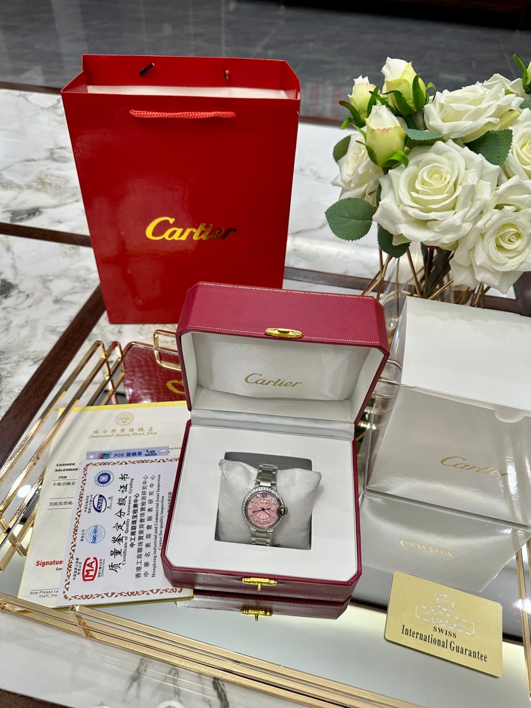 Cartier Pink Watch