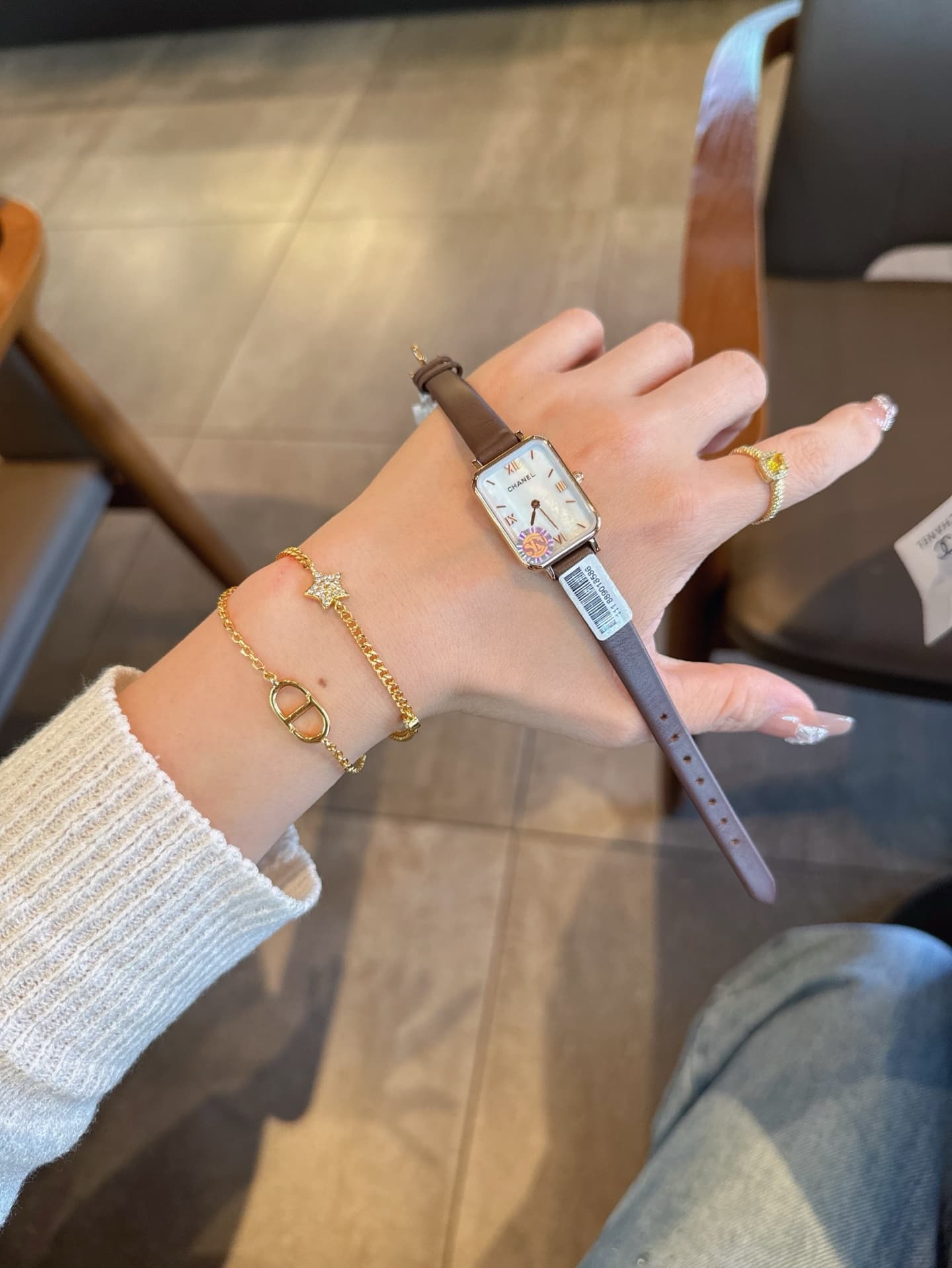 Chanel White Belt