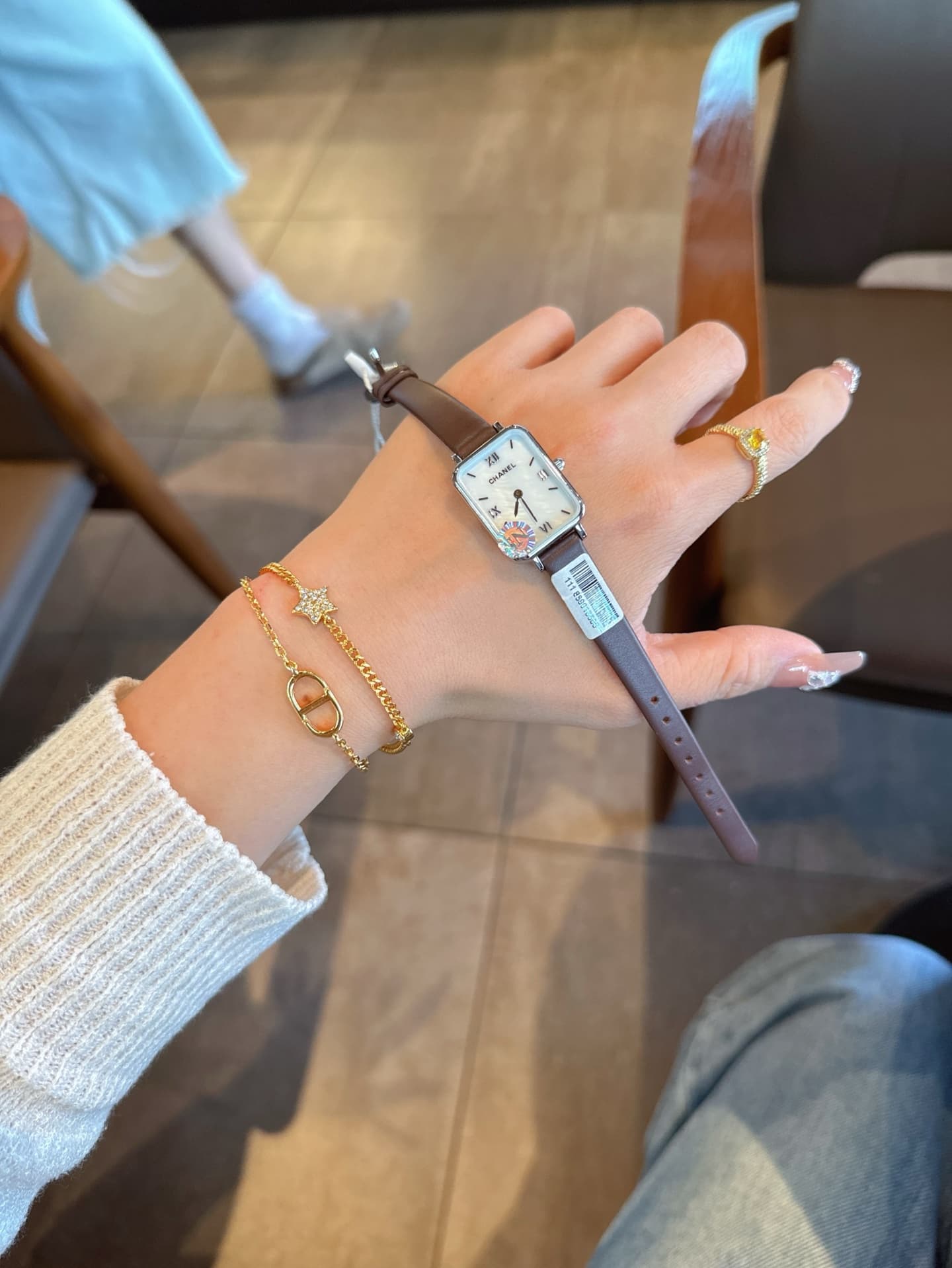 Chanel White Belt