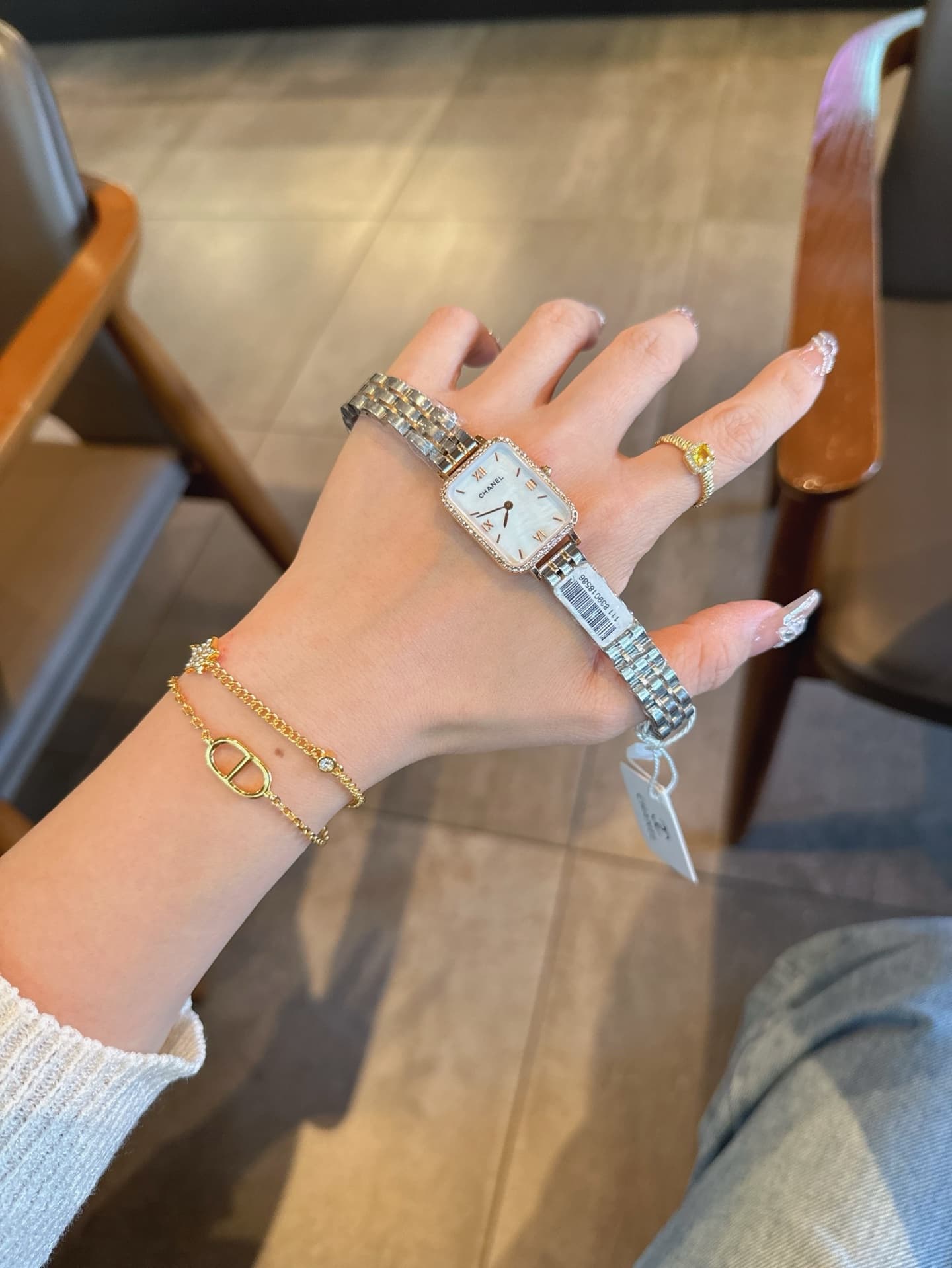 Chanel White Belt