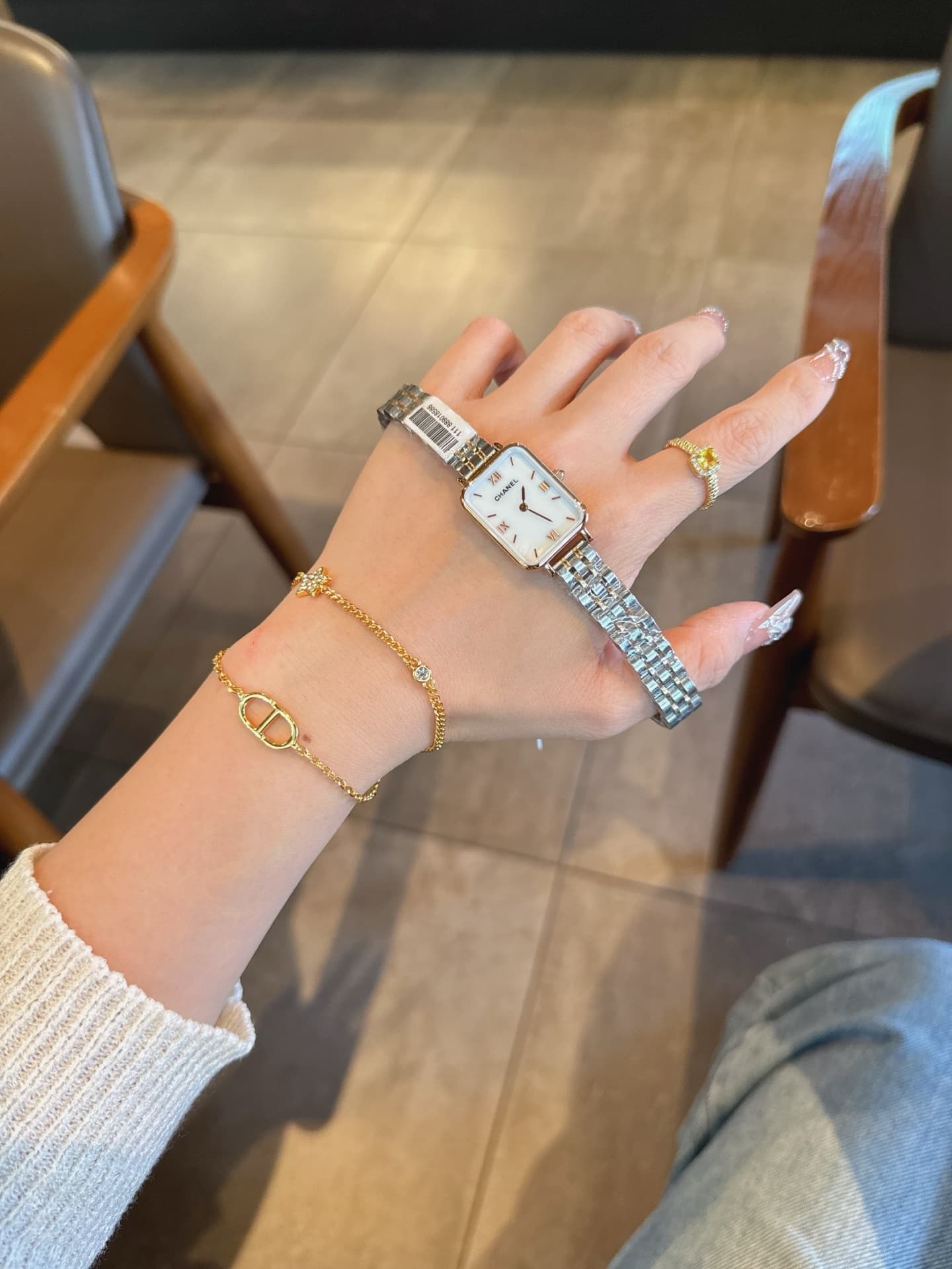 Chanel White Belt