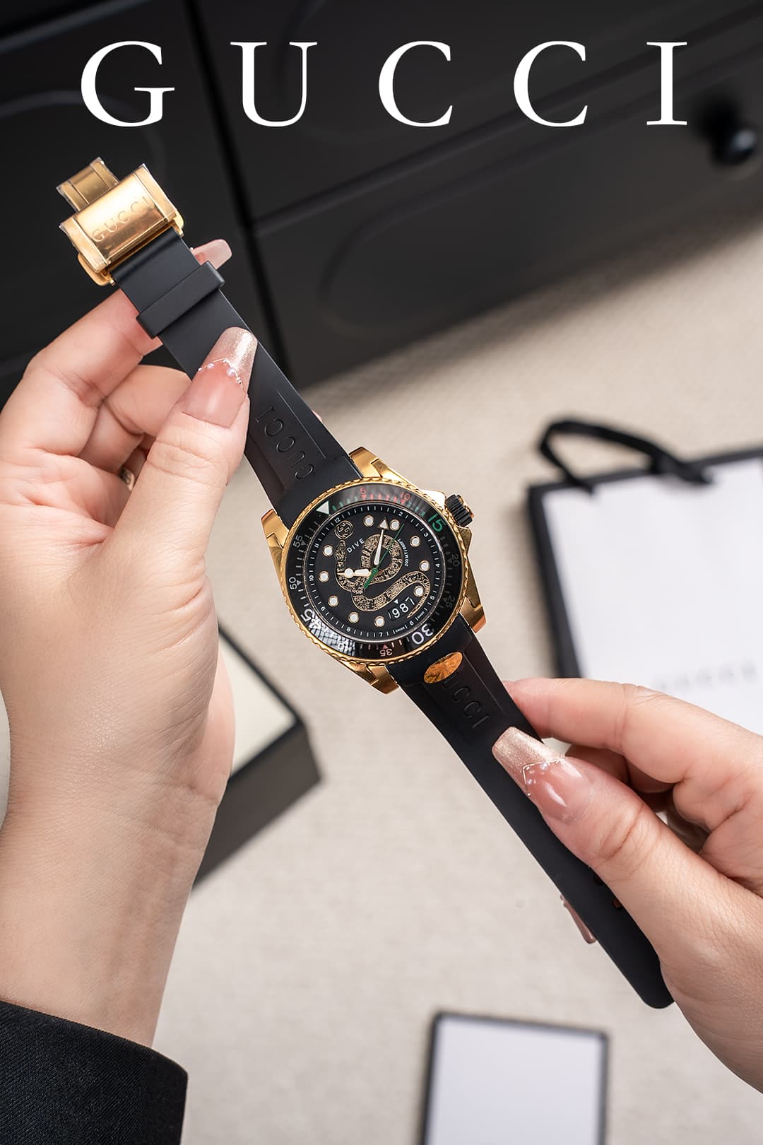 Gucci Cream Watch