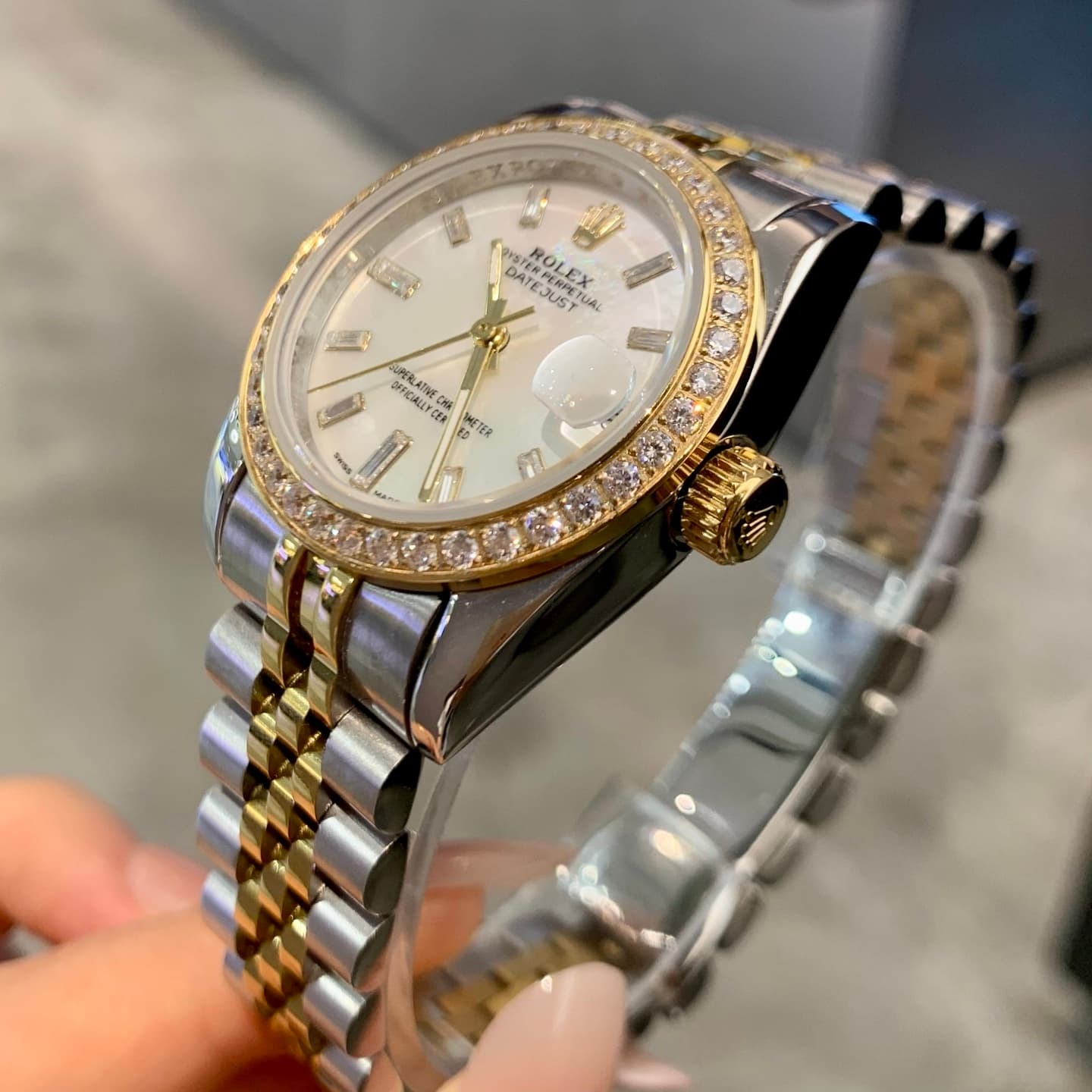 Rolex White Watch