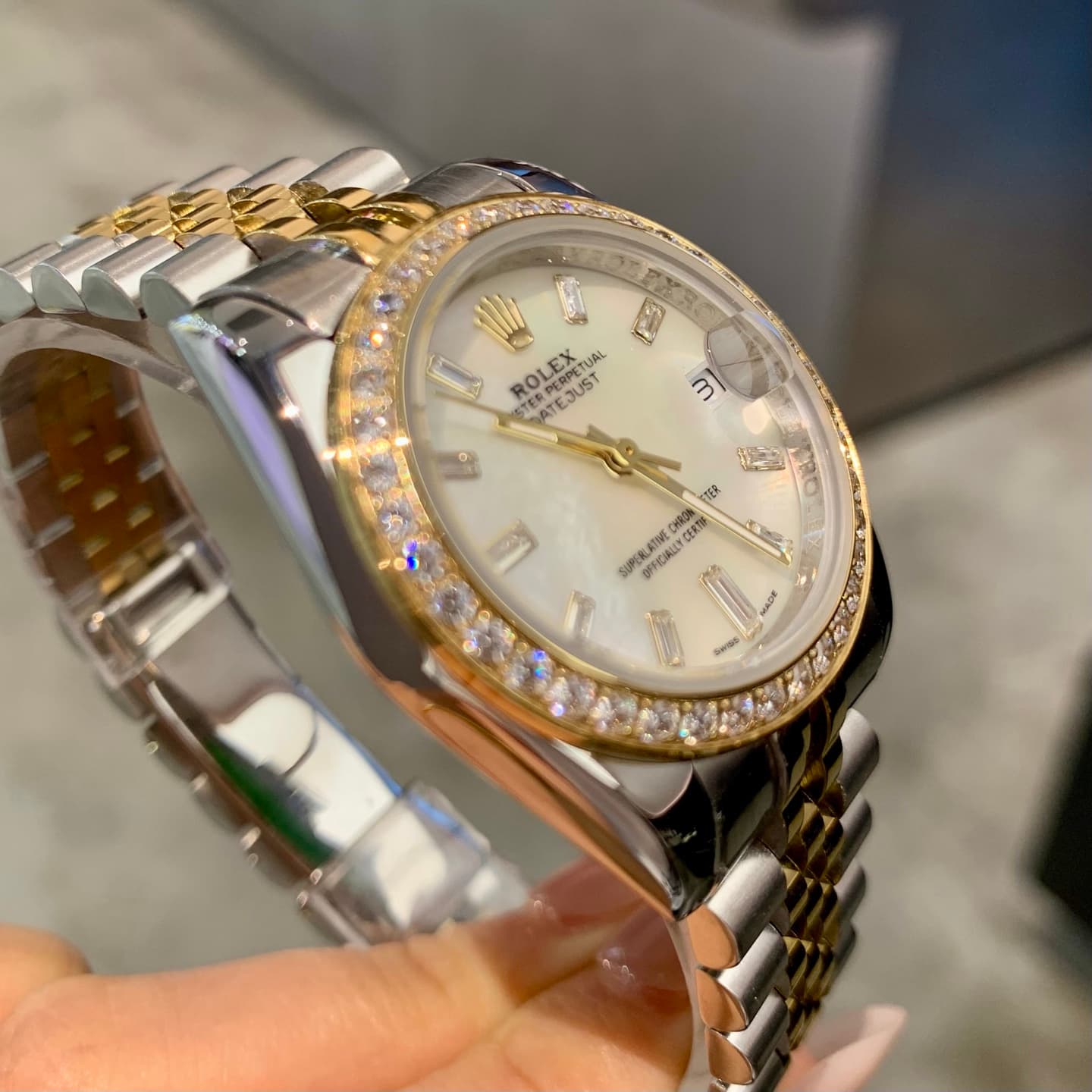 Rolex White Watch