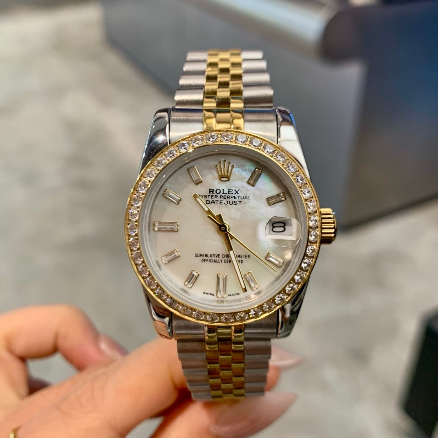 Rolex White Watch