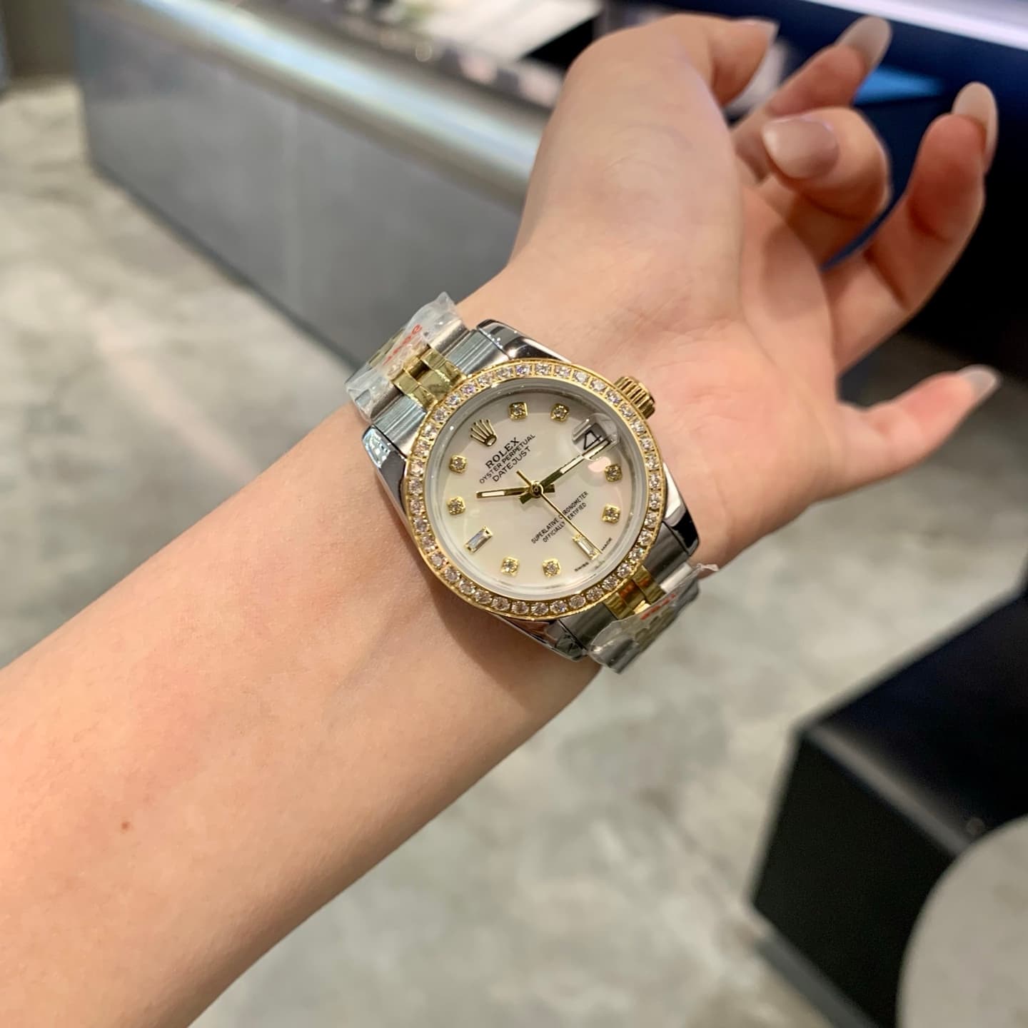 Rolex White Watch