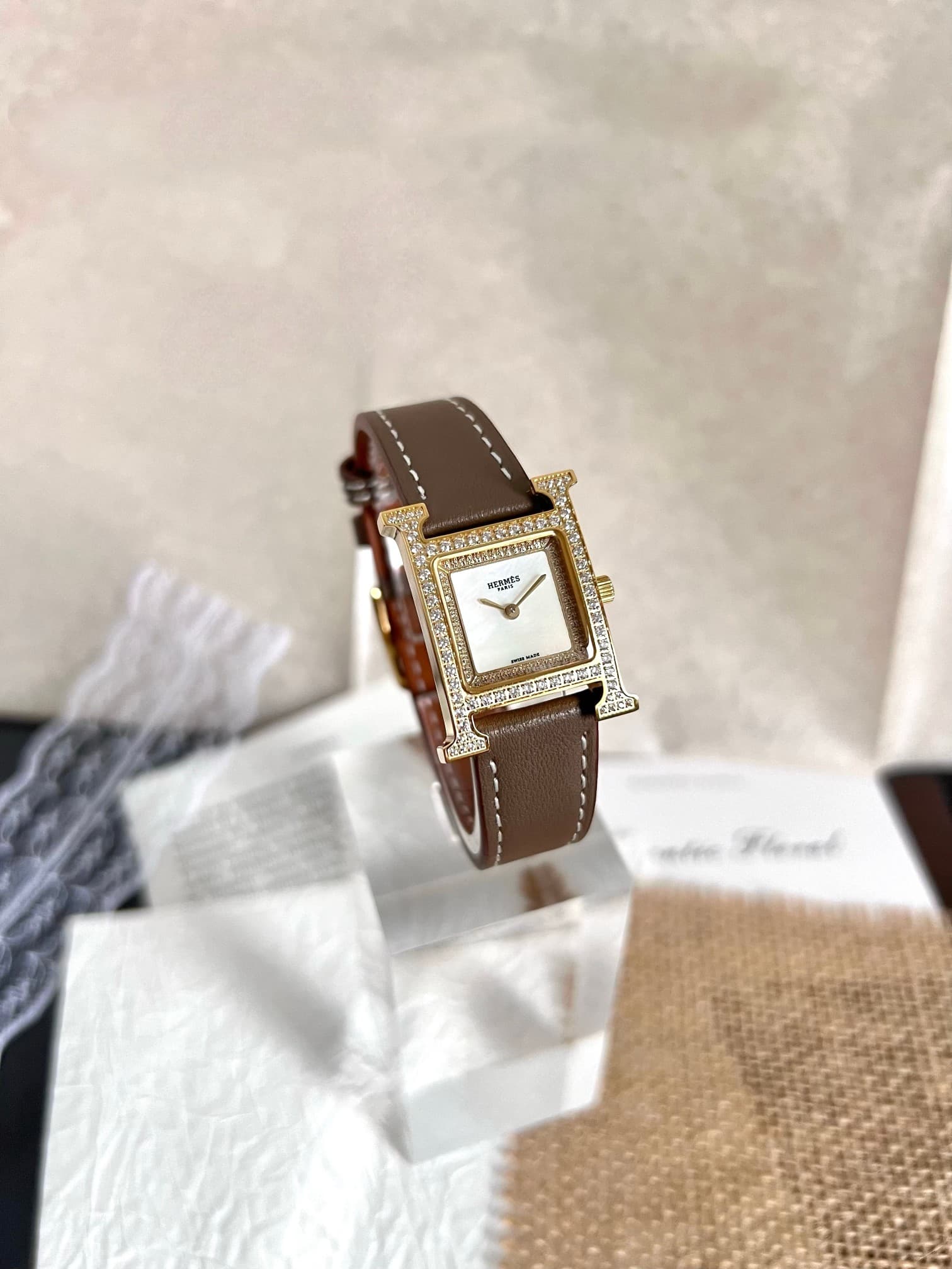 Hermes White Watch