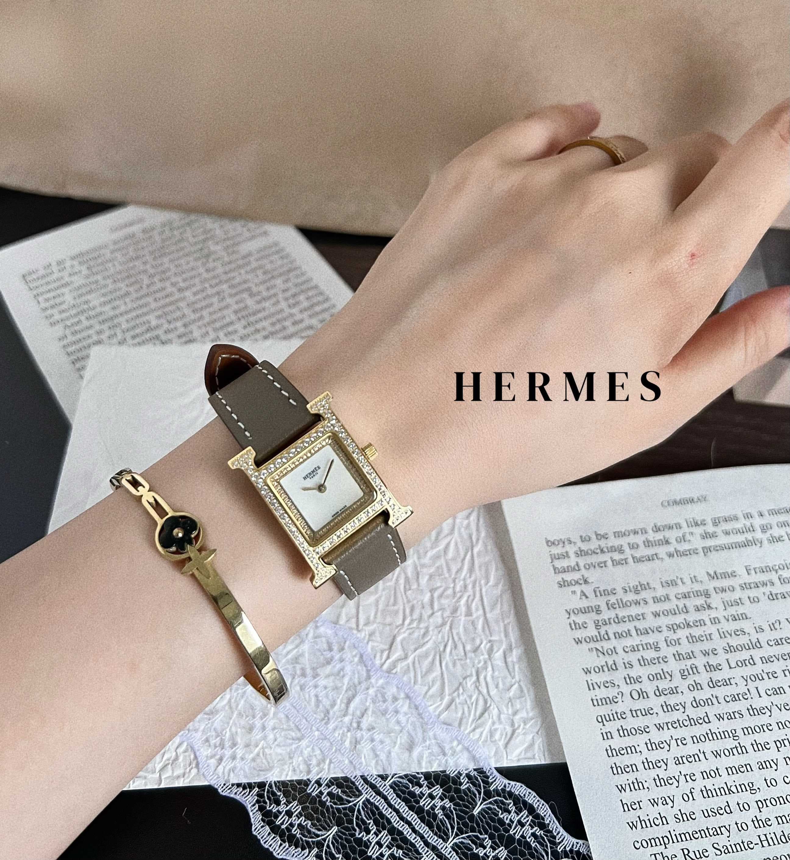 Hermes White Watch