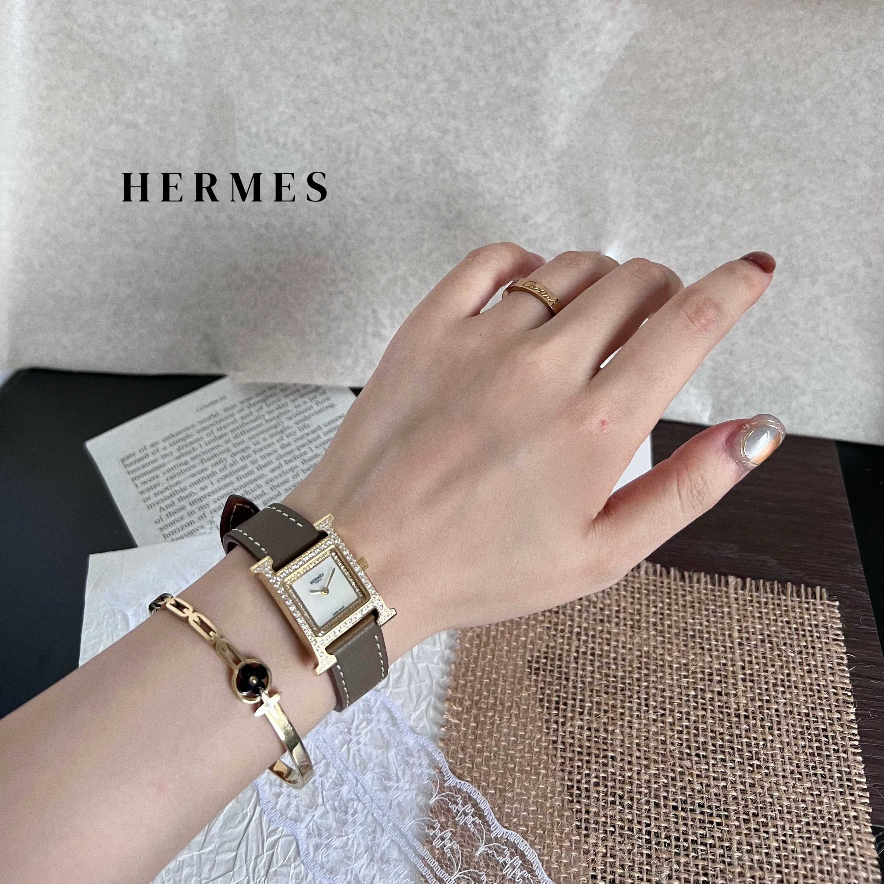 Hermes White Watch