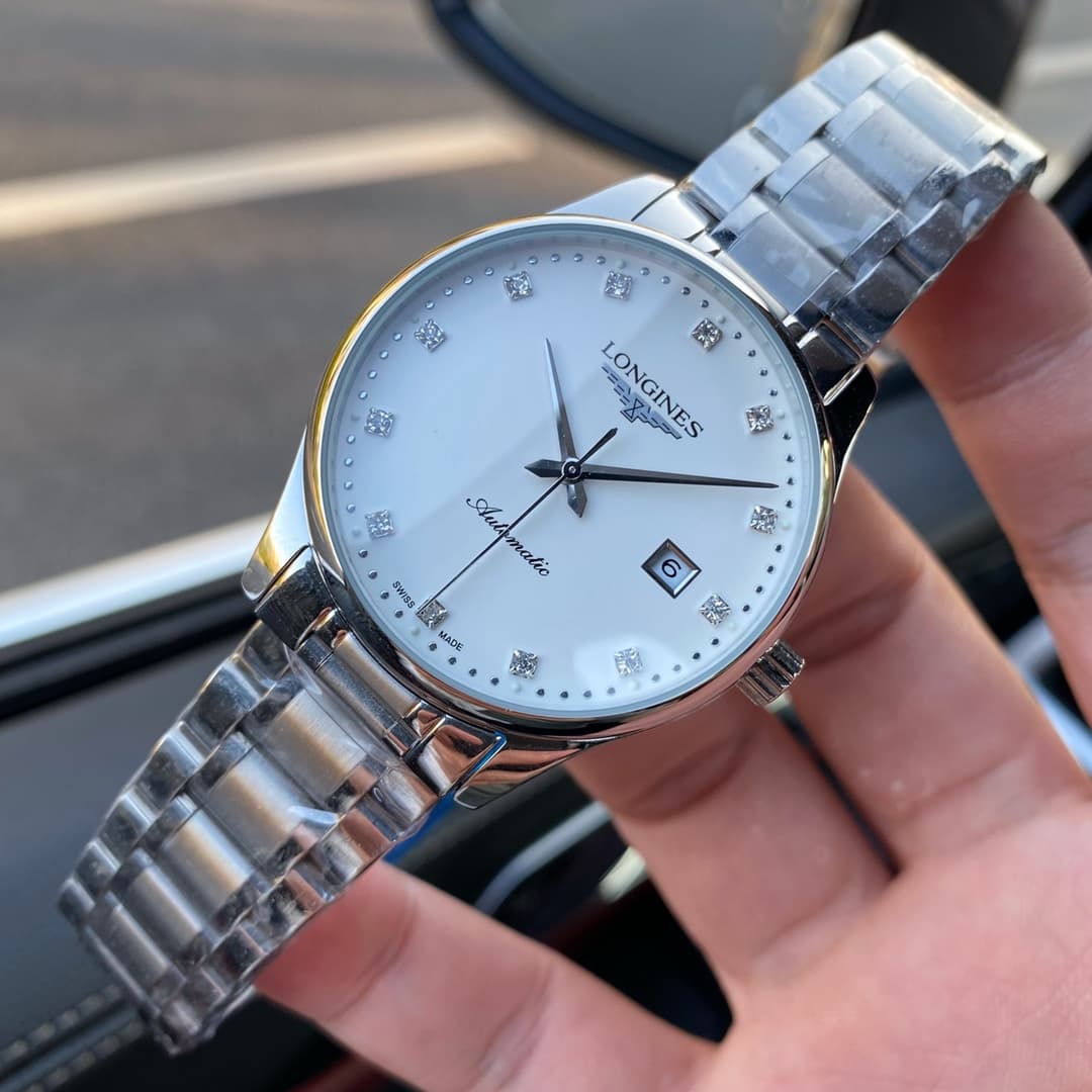Longines White Watch