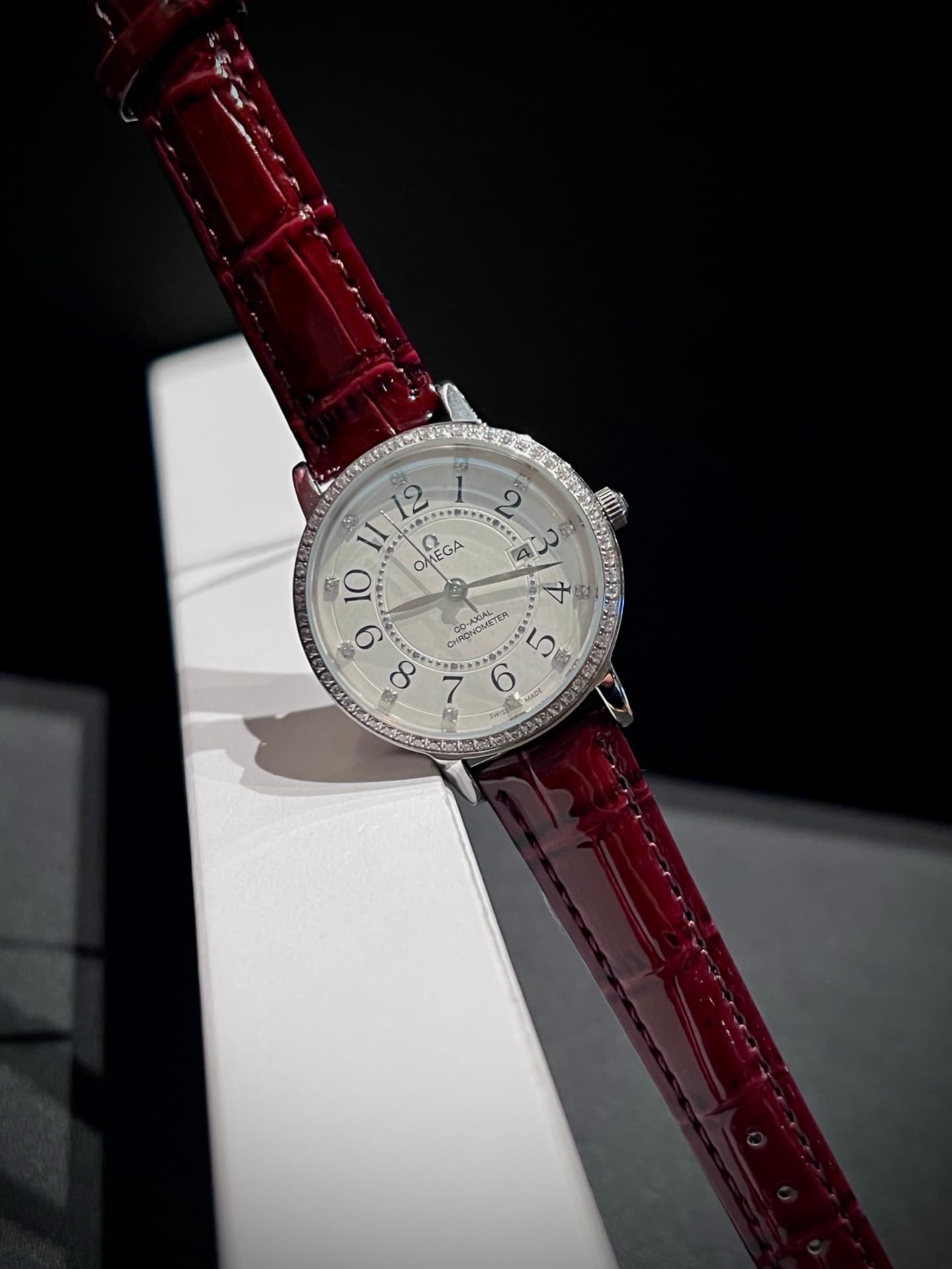 Omega White Watch