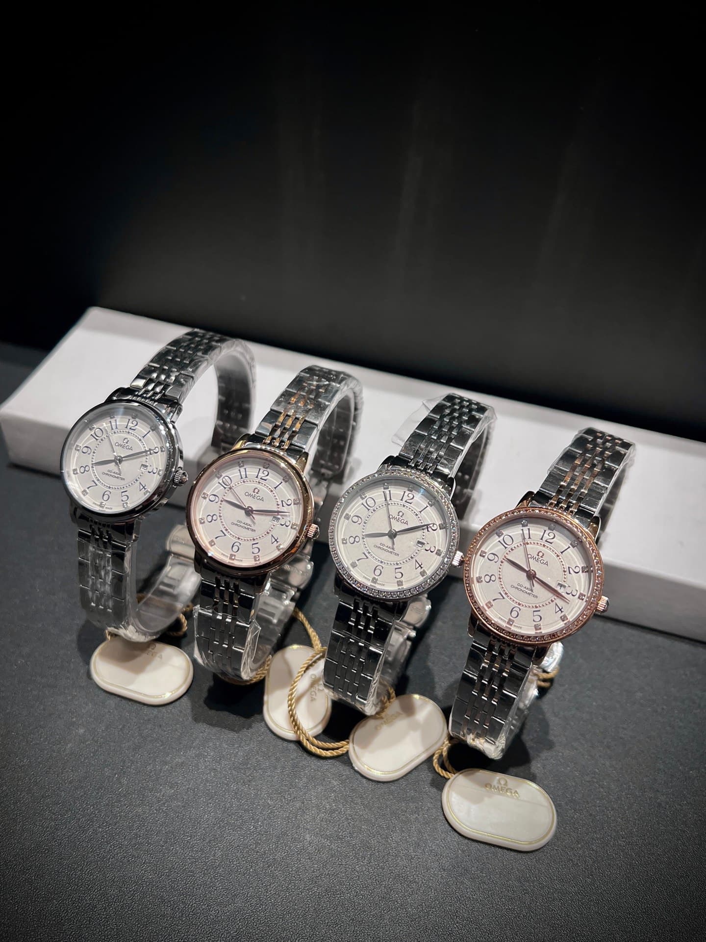 Omega White Watch
