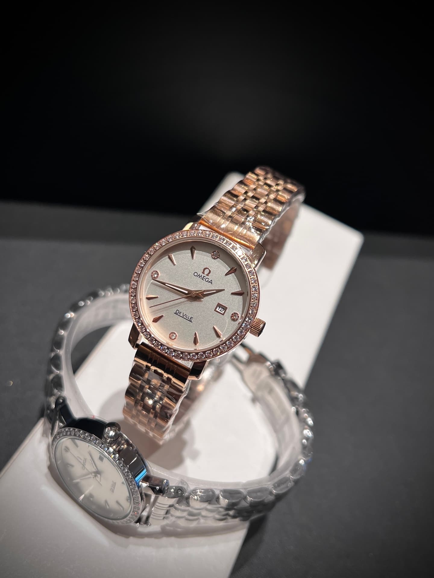 Omega White Watch