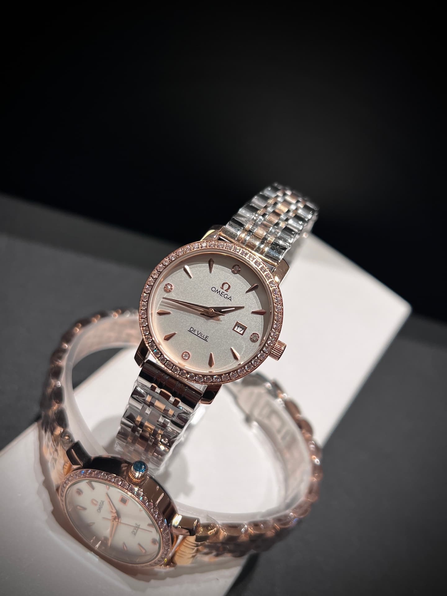 Omega White Watch