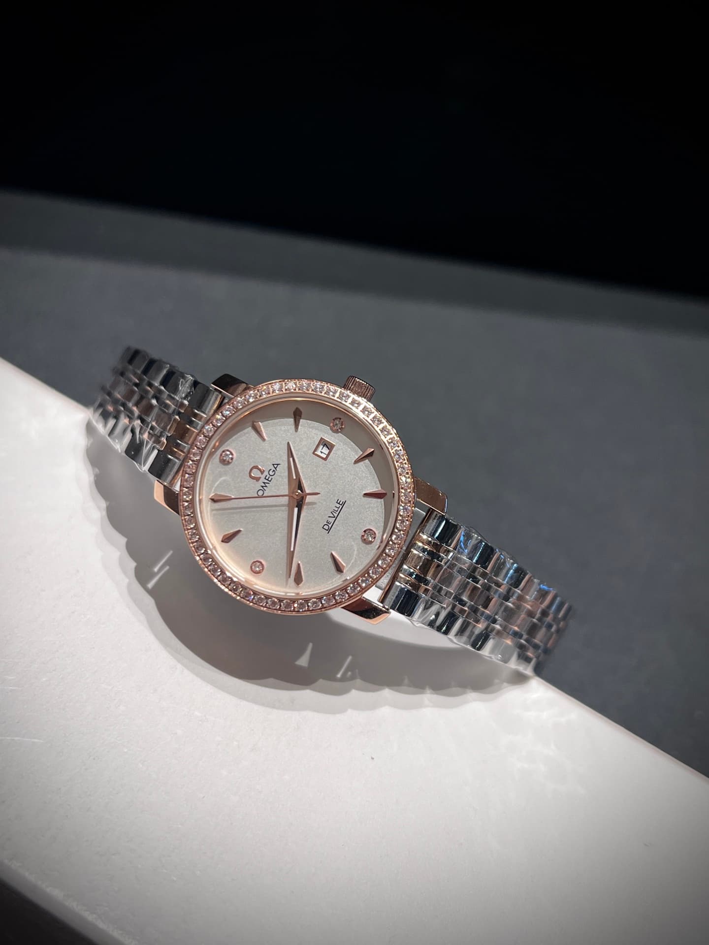 Omega White Watch