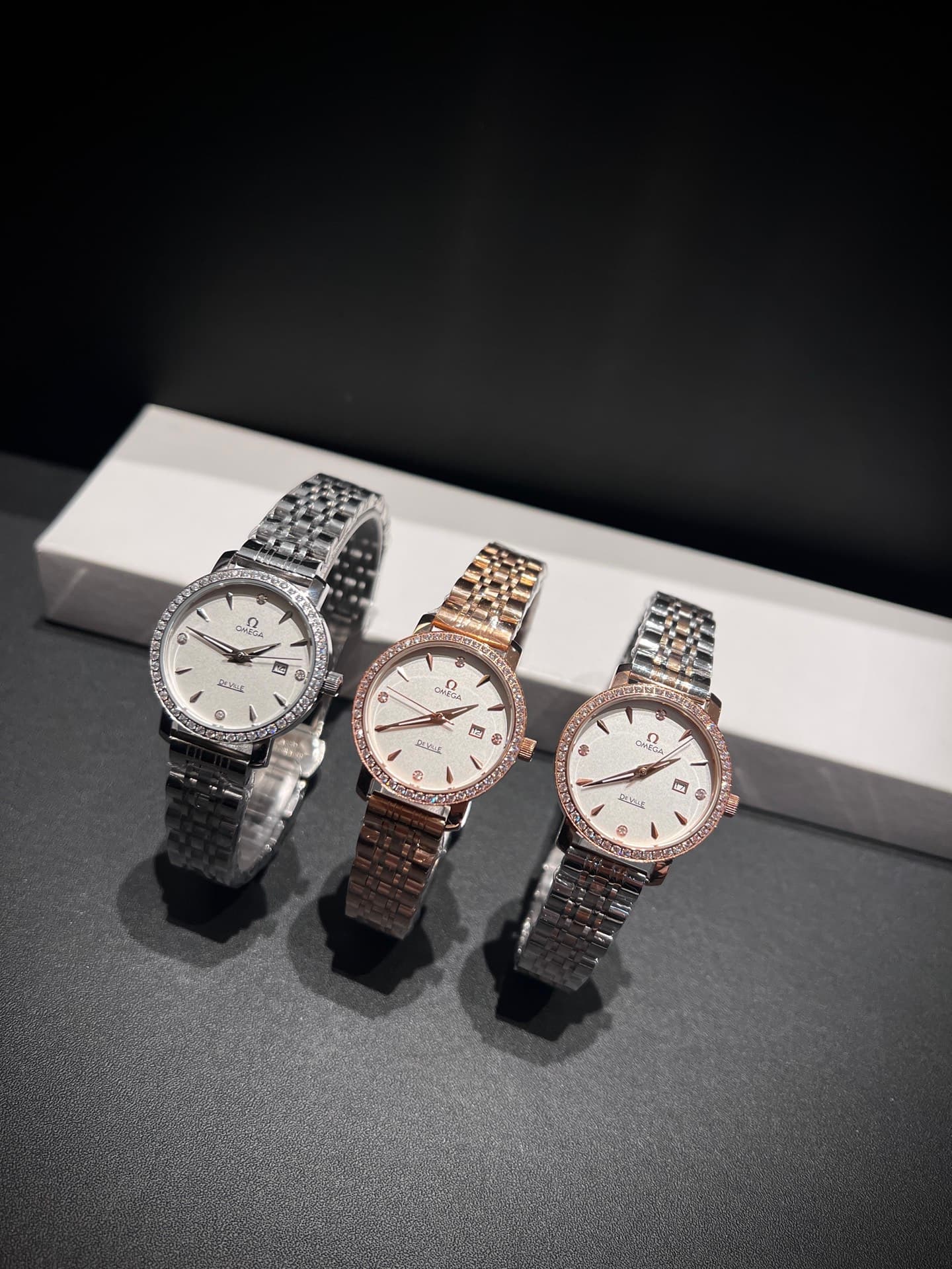 Omega White Watch