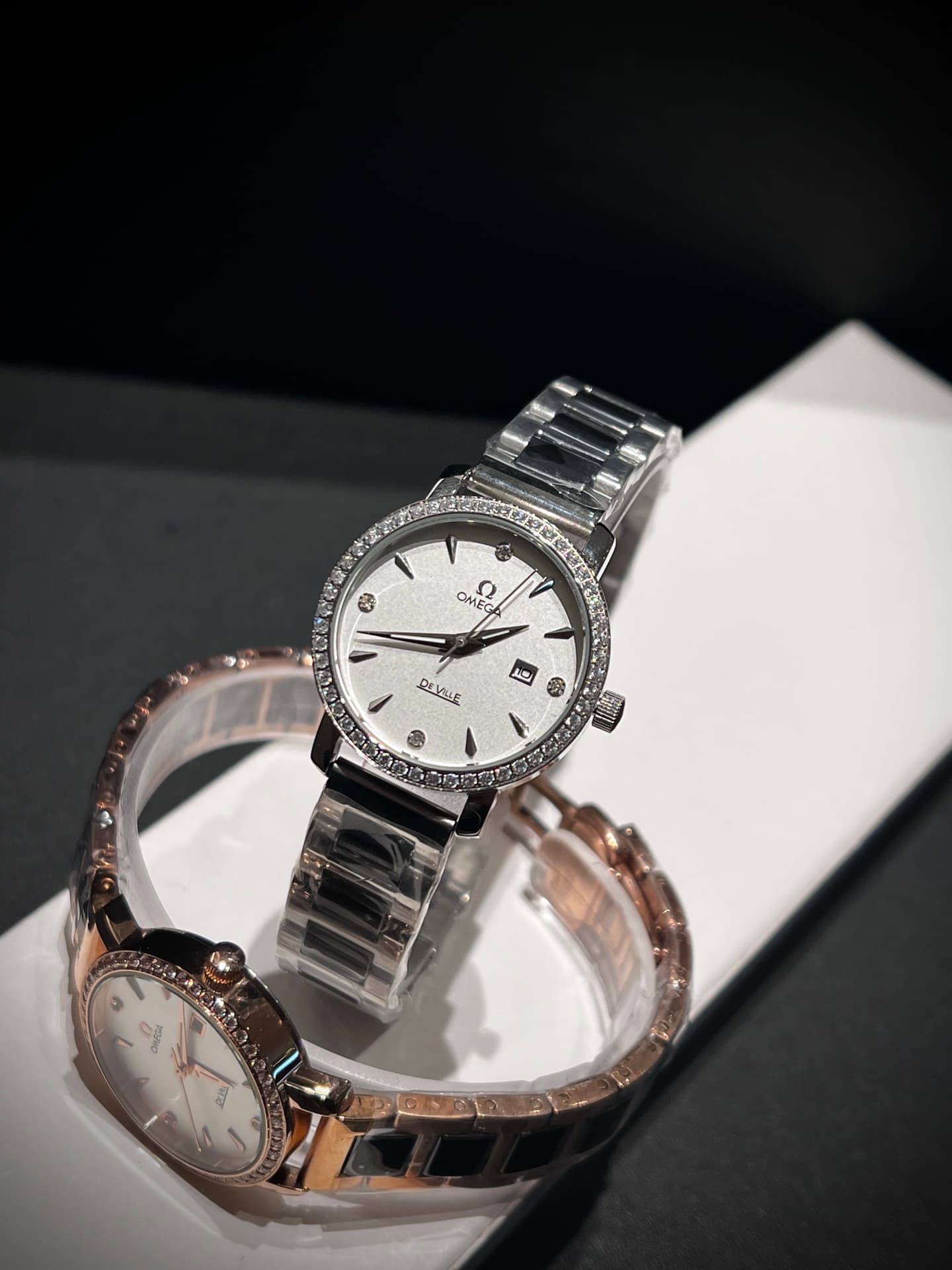 Omega White Watch