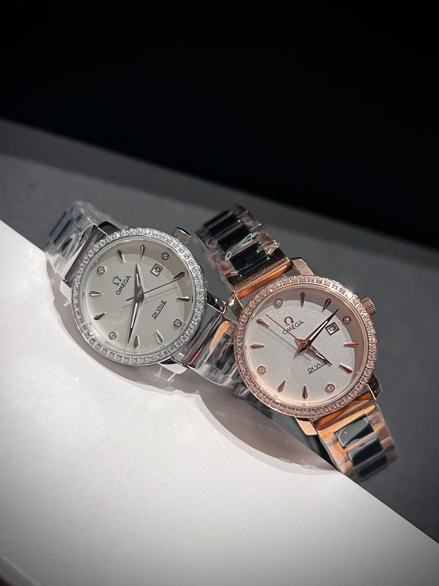 Omega White Watch