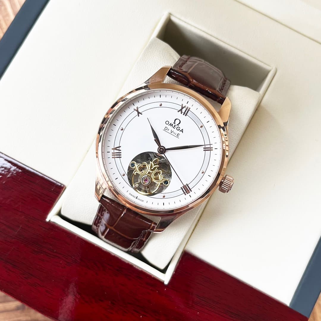 Omega White Watch