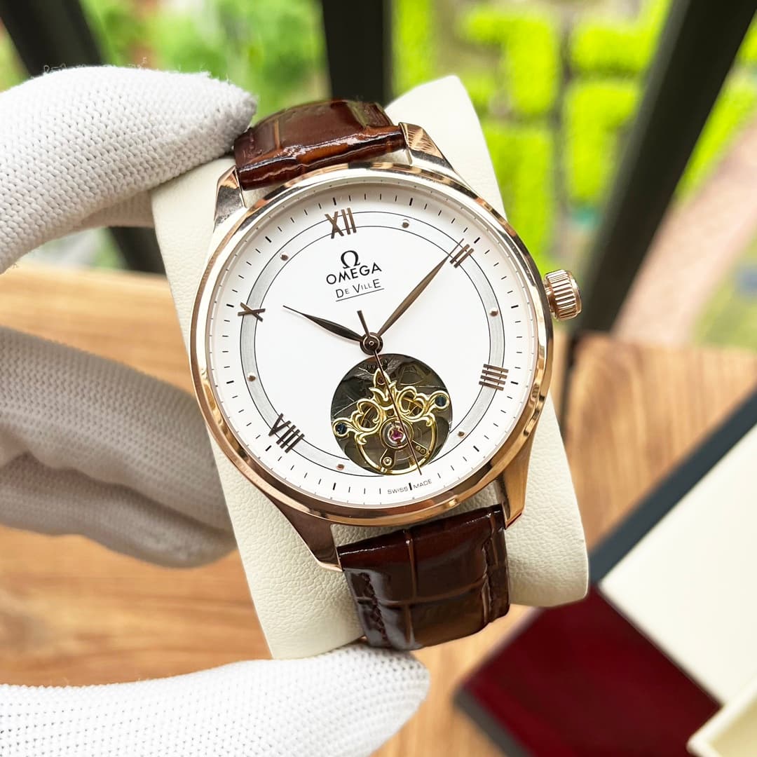Omega White Watch