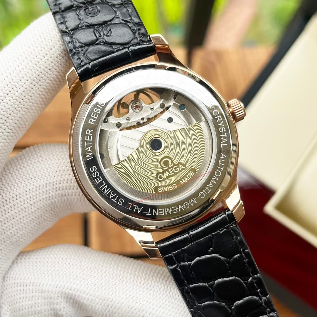 Omega White Watch