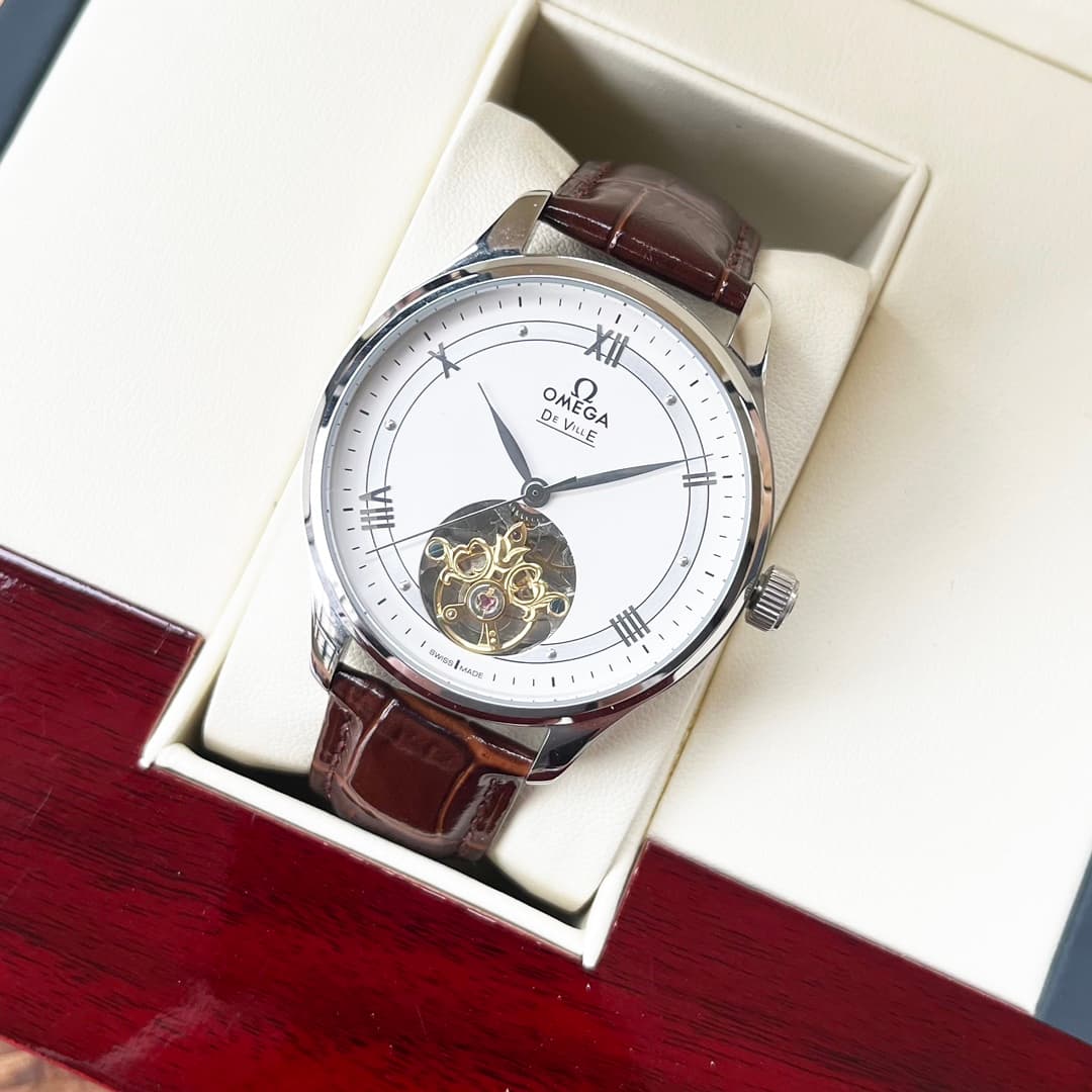 Omega White Watch