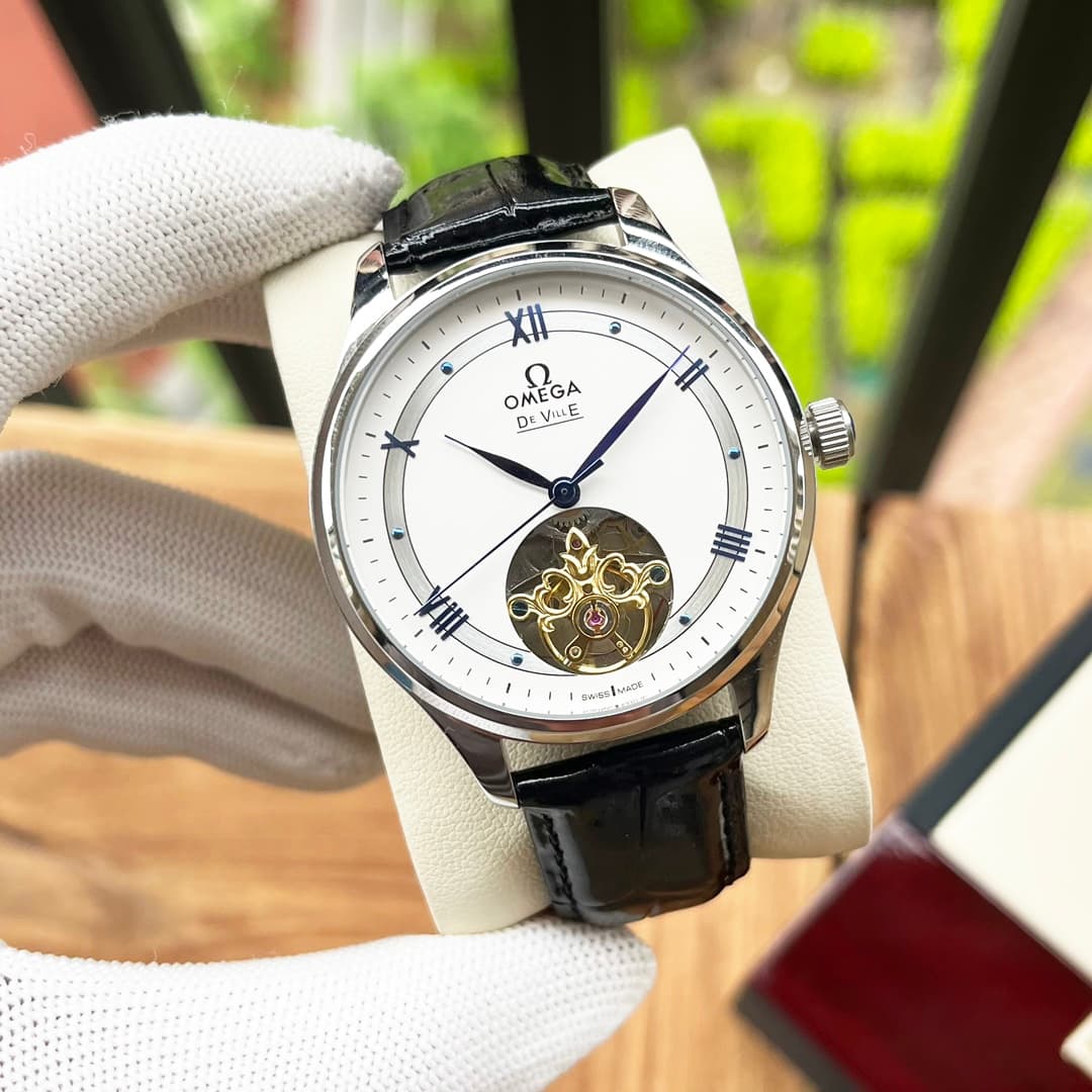 Omega White Watch