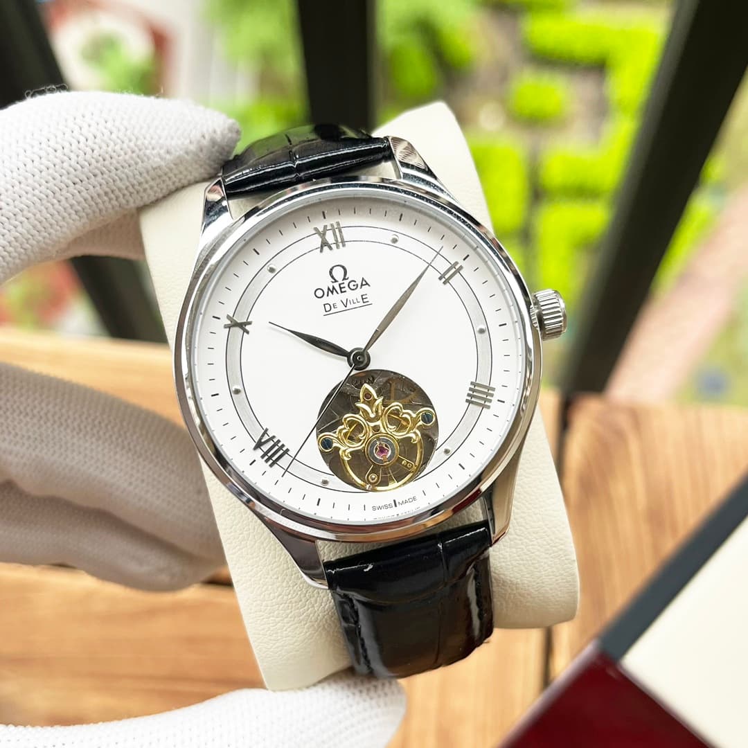 Omega White Watch